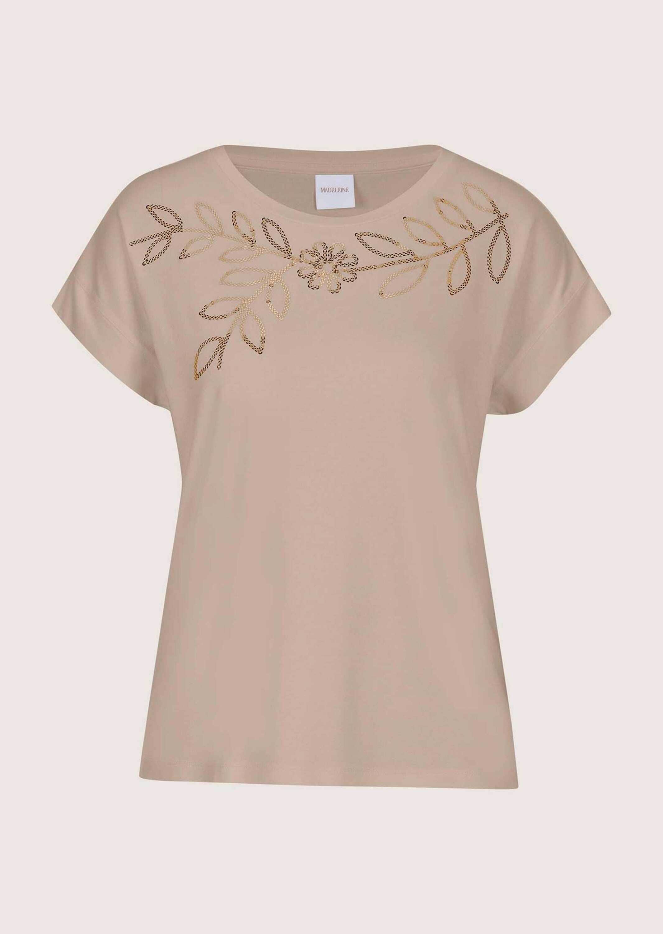 MADELEINE "Blusenshirt Elegantes T-Shirt mit Glanzeffekten" Pailetten
