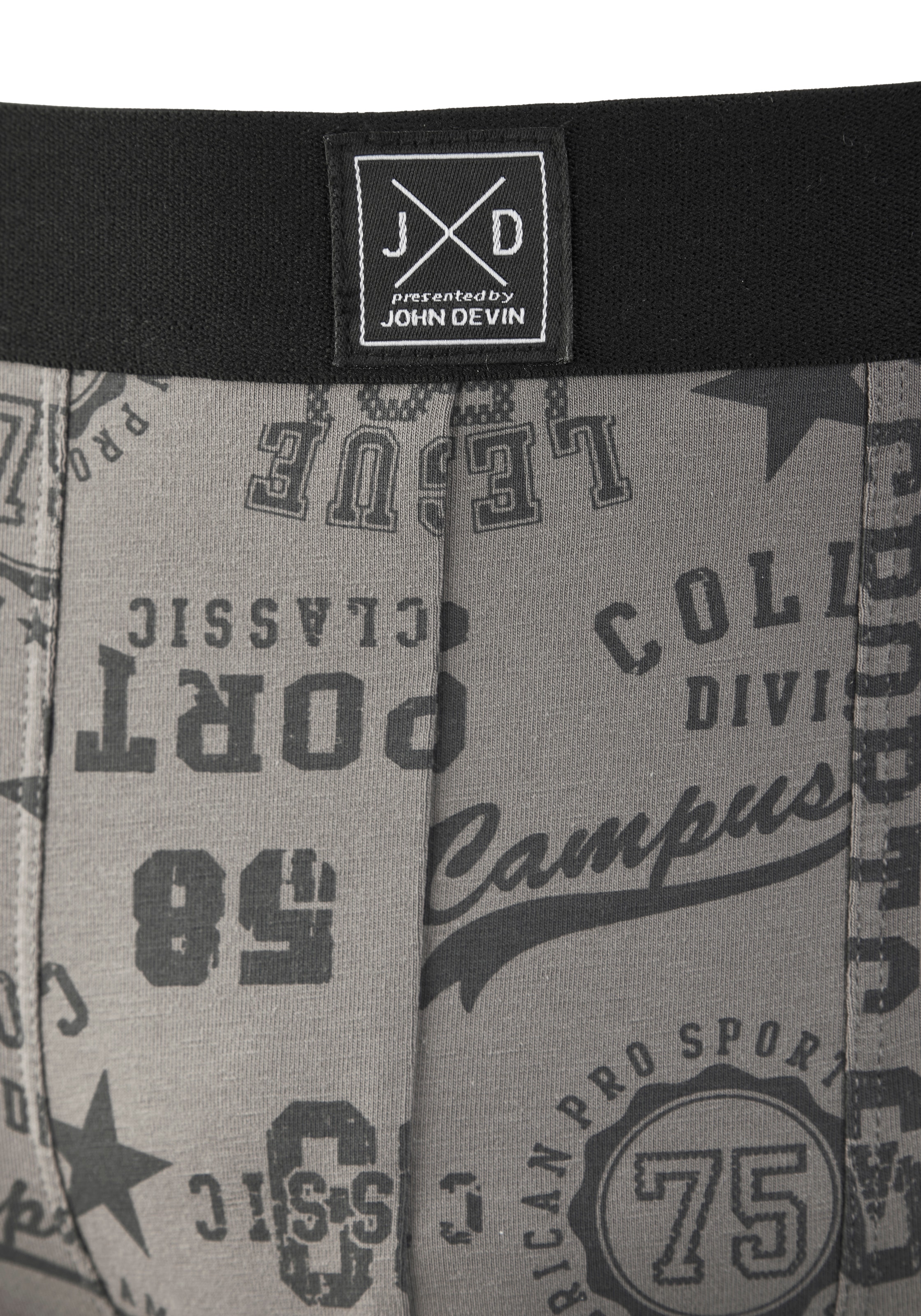 John Devin Boxer »Boxershorts für Herren« Packung, 3 Stk. aus weichem Jersey-Material, 3er-Pack, teils lustig bedruckt