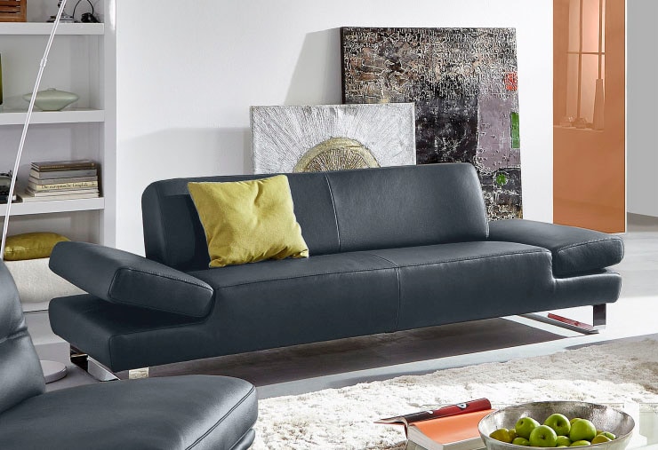 W.SCHILLIG 2-Sitzer "taboo Designsofa mit hohem Sitzkomfort, Breite 202cm, Sitztiefe 69cm" mit Übertiefe, inklusive Armlehnenverstellung