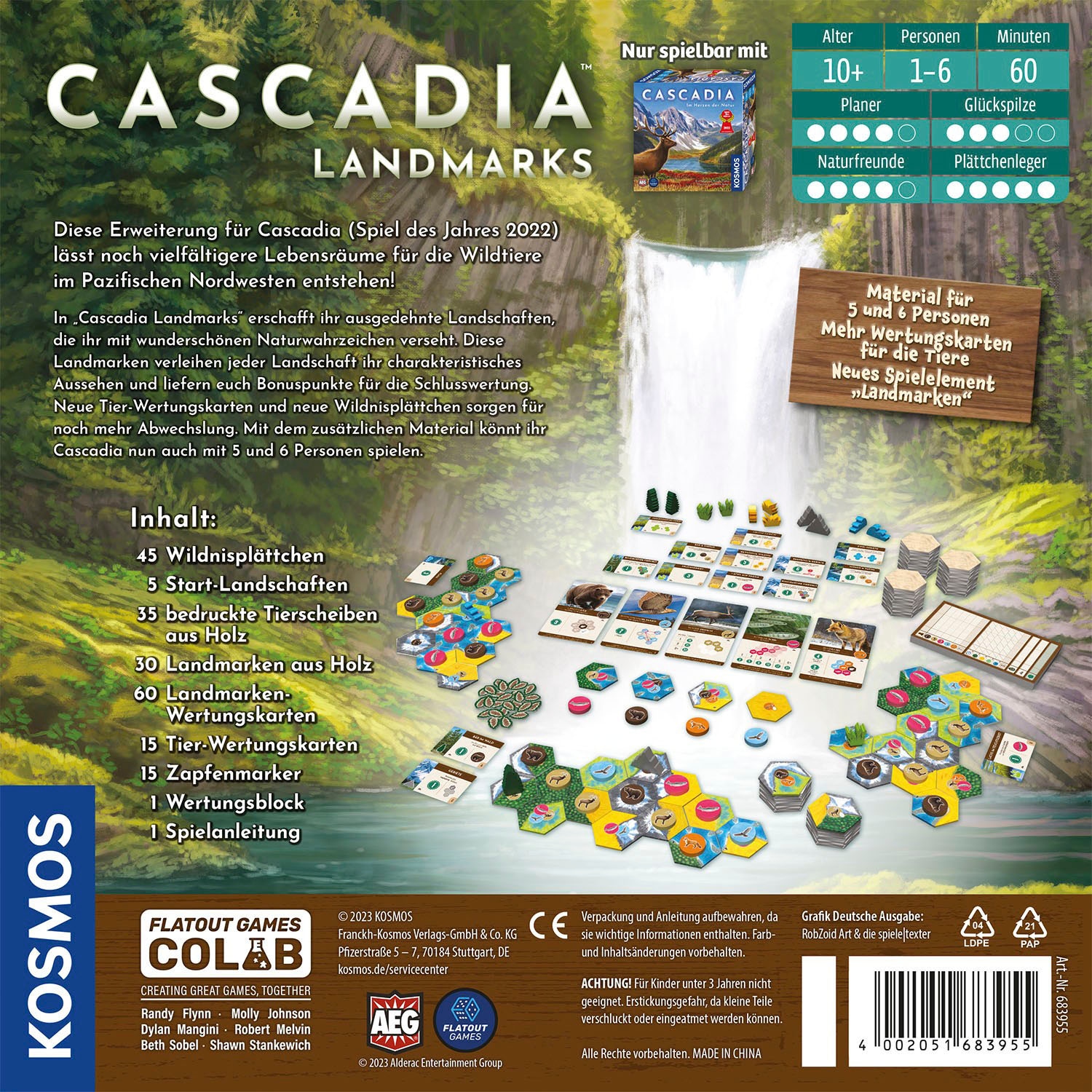 Kosmos Spiel »Cascadia - Landmarks Erweiterung«