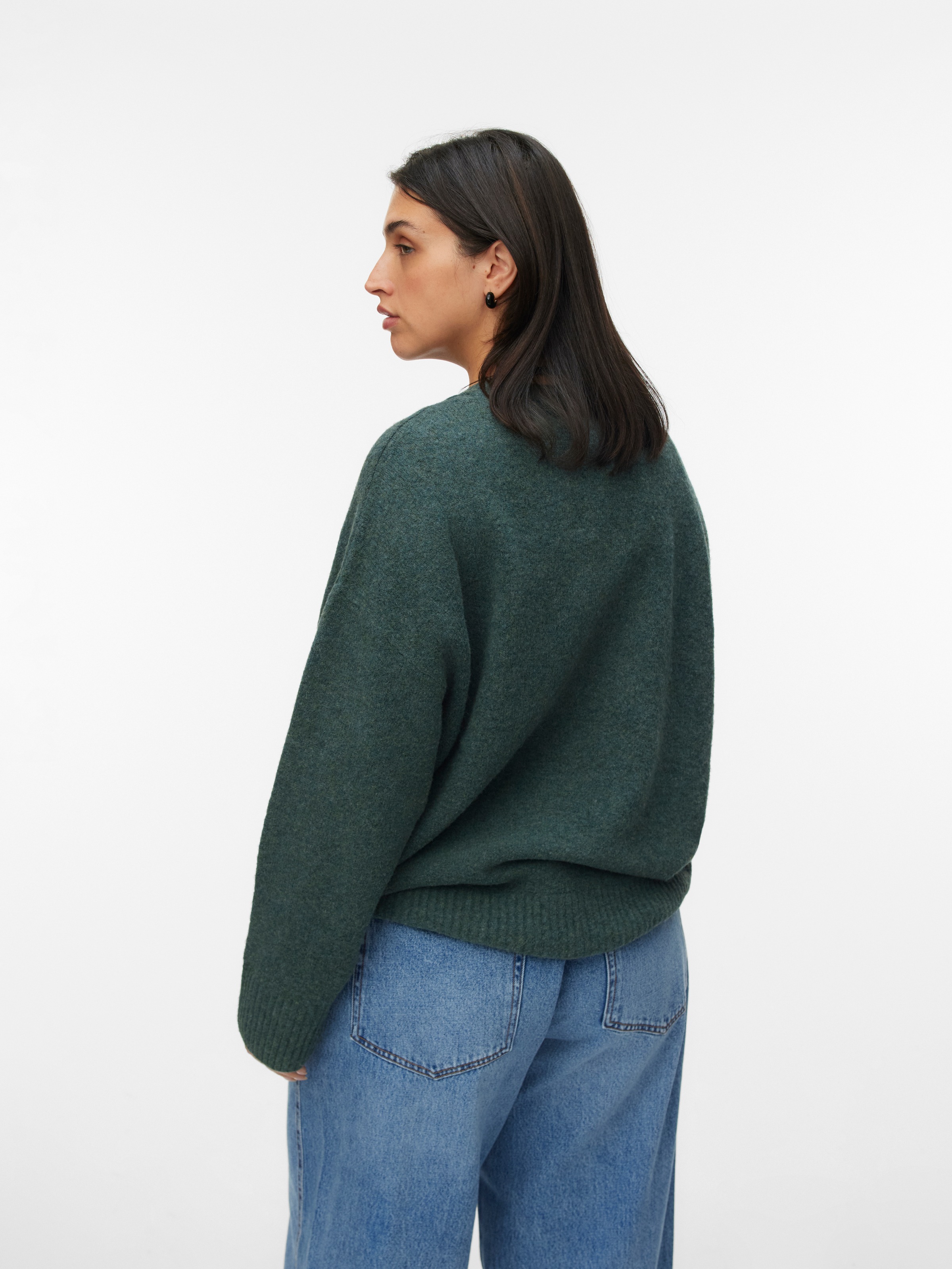 Vero Moda Curve Strickpullover "VMCBOOM LS O-NECK PULLOVER GA NOOS CUR" günstig online kaufen