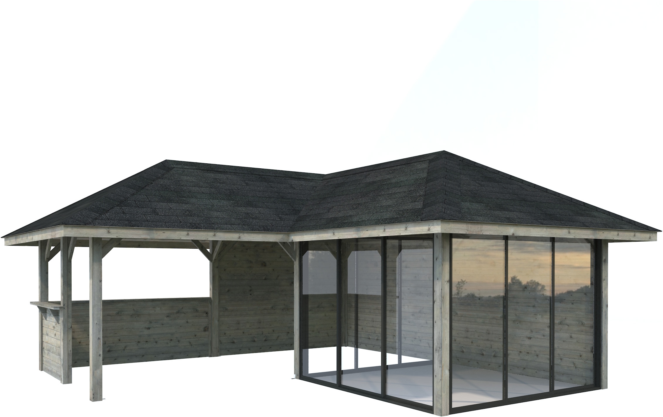 Palmako Gartenhaus "Bianca 24,9 m², Set 510 Slide Plus"