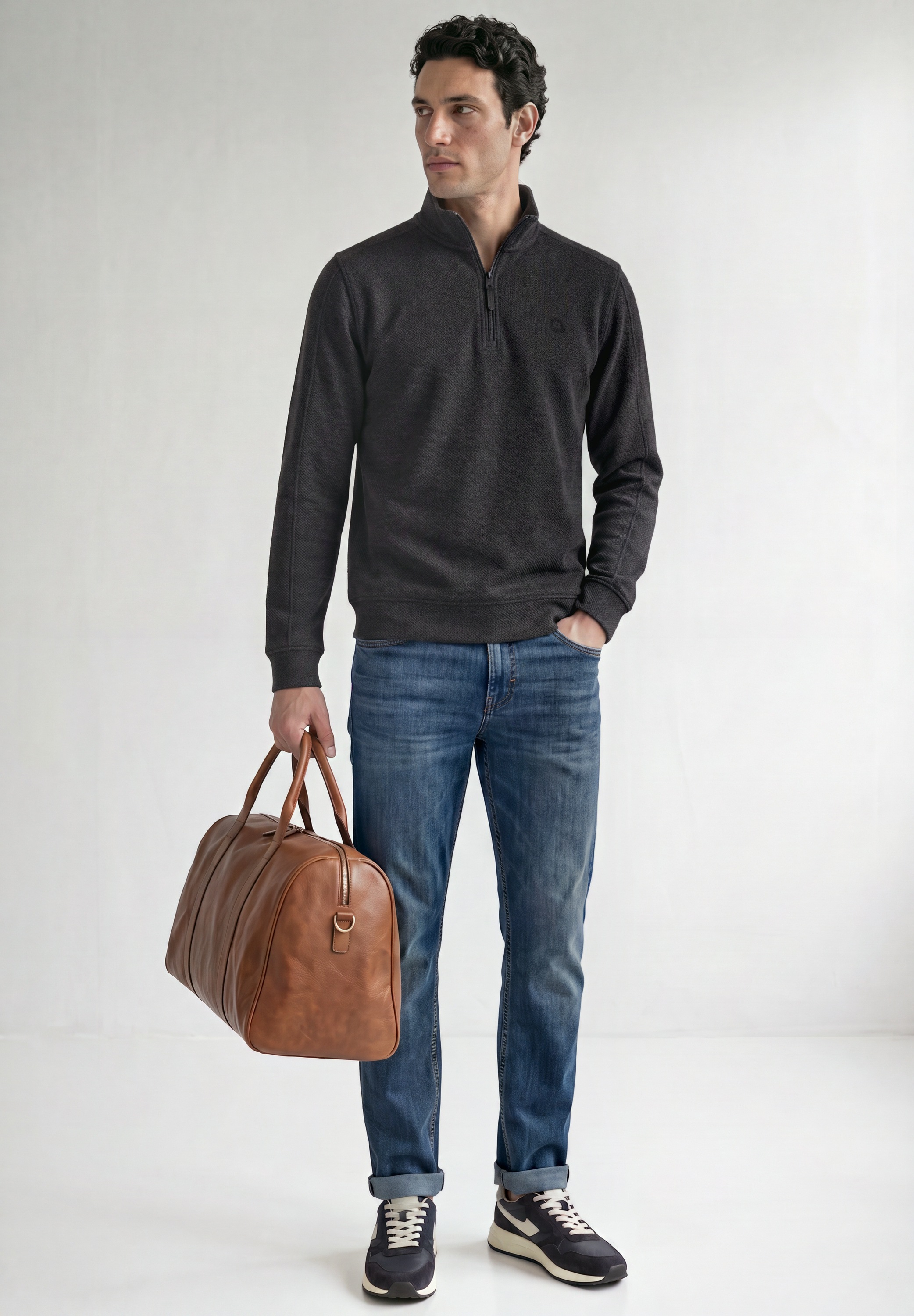 STREET ONE MEN Sweatshirt , mit Stehkragen
