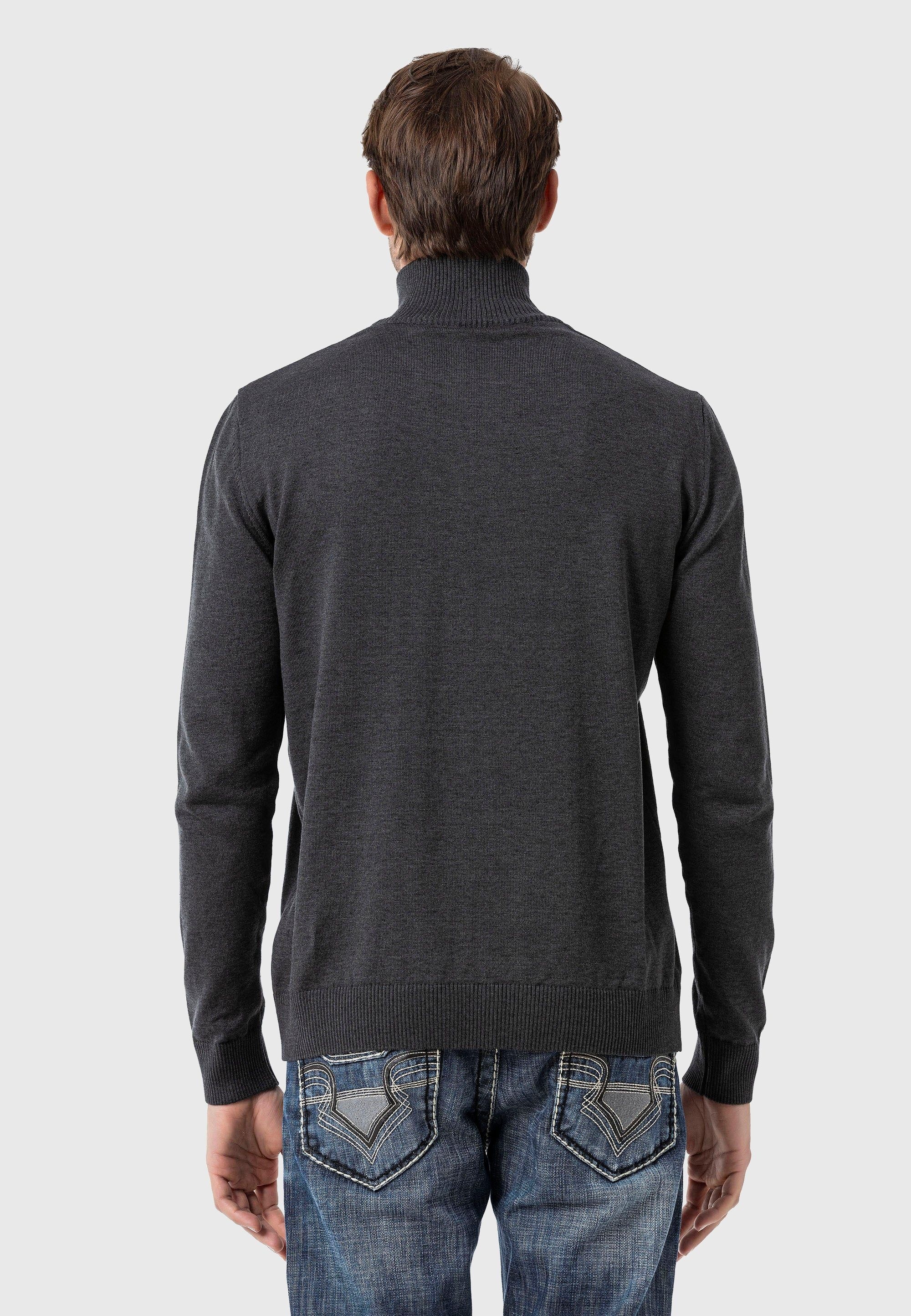 Cipo & Baxx Troyer »Pullover«, mit Troyer-Kragen