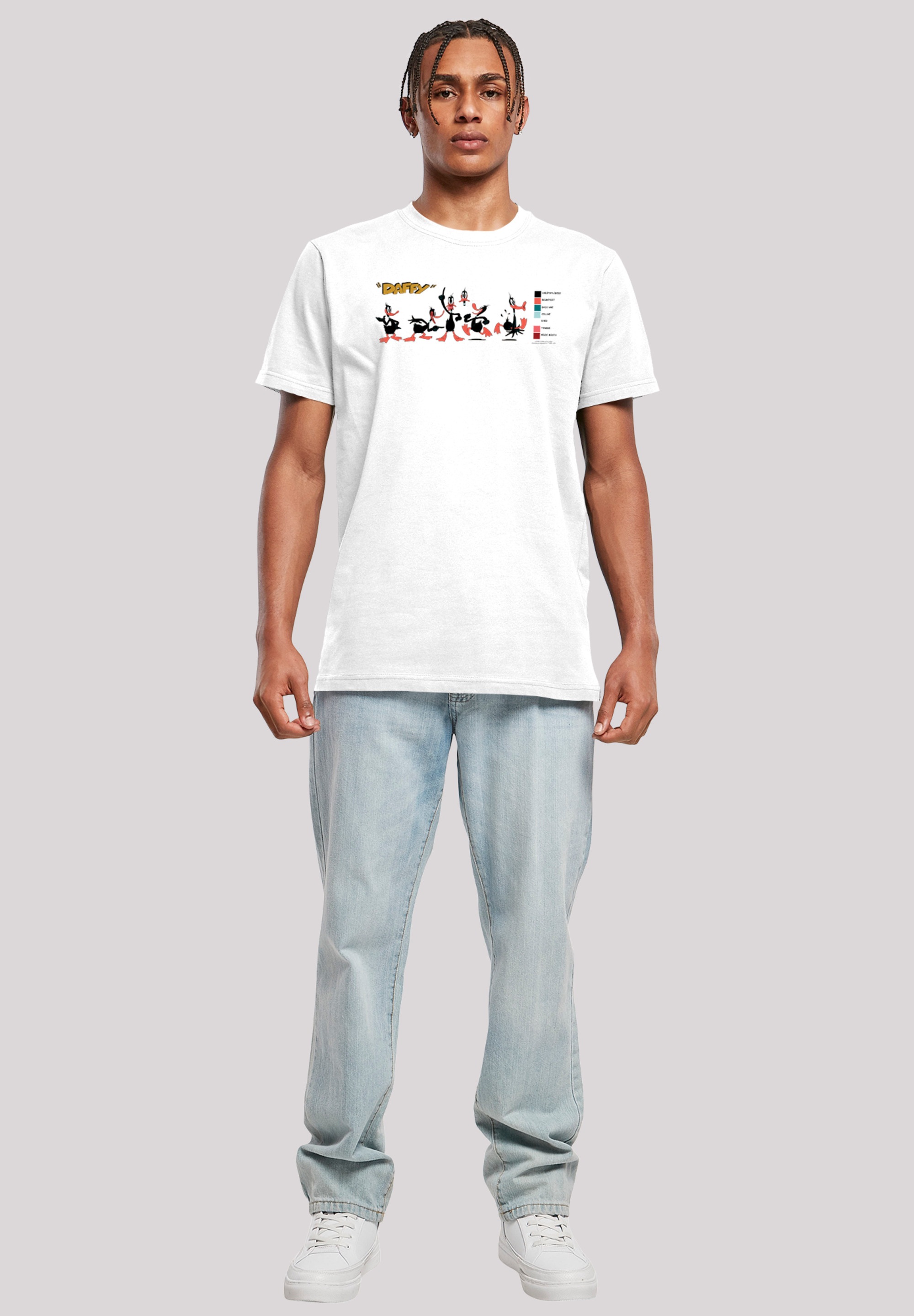 F4NT4STIC T-Shirt »Looney Tunes Daffy Duck Colour Code«, Print