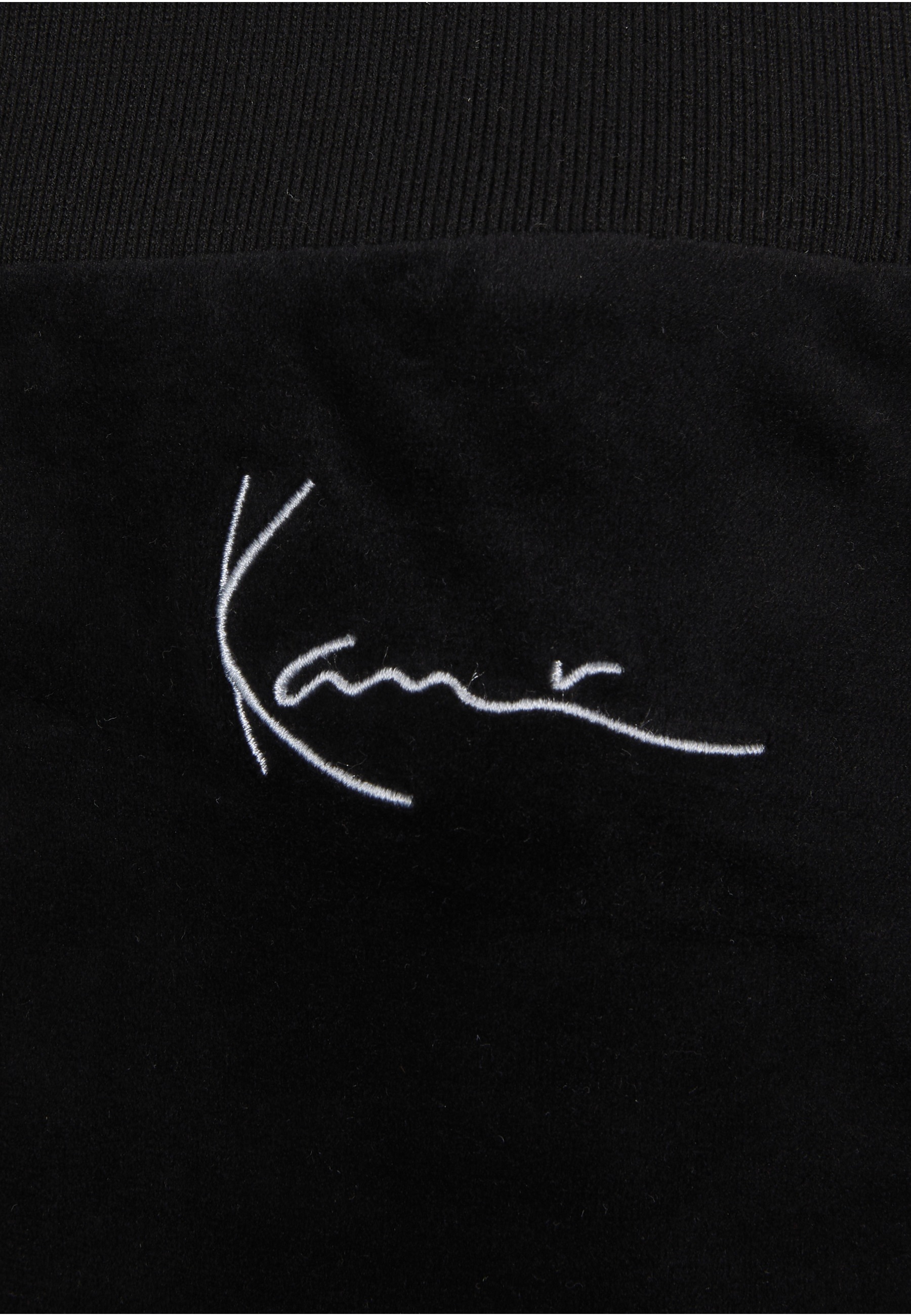 Jogginghose KARL KANI "Karl Kani Signature Rhinestone Velours Trackpants", Damen, Gr. M, US-Größen, schwarz, 93% Polyester, 7% Elasthan, slim fit, Hosen Jogginghose 2