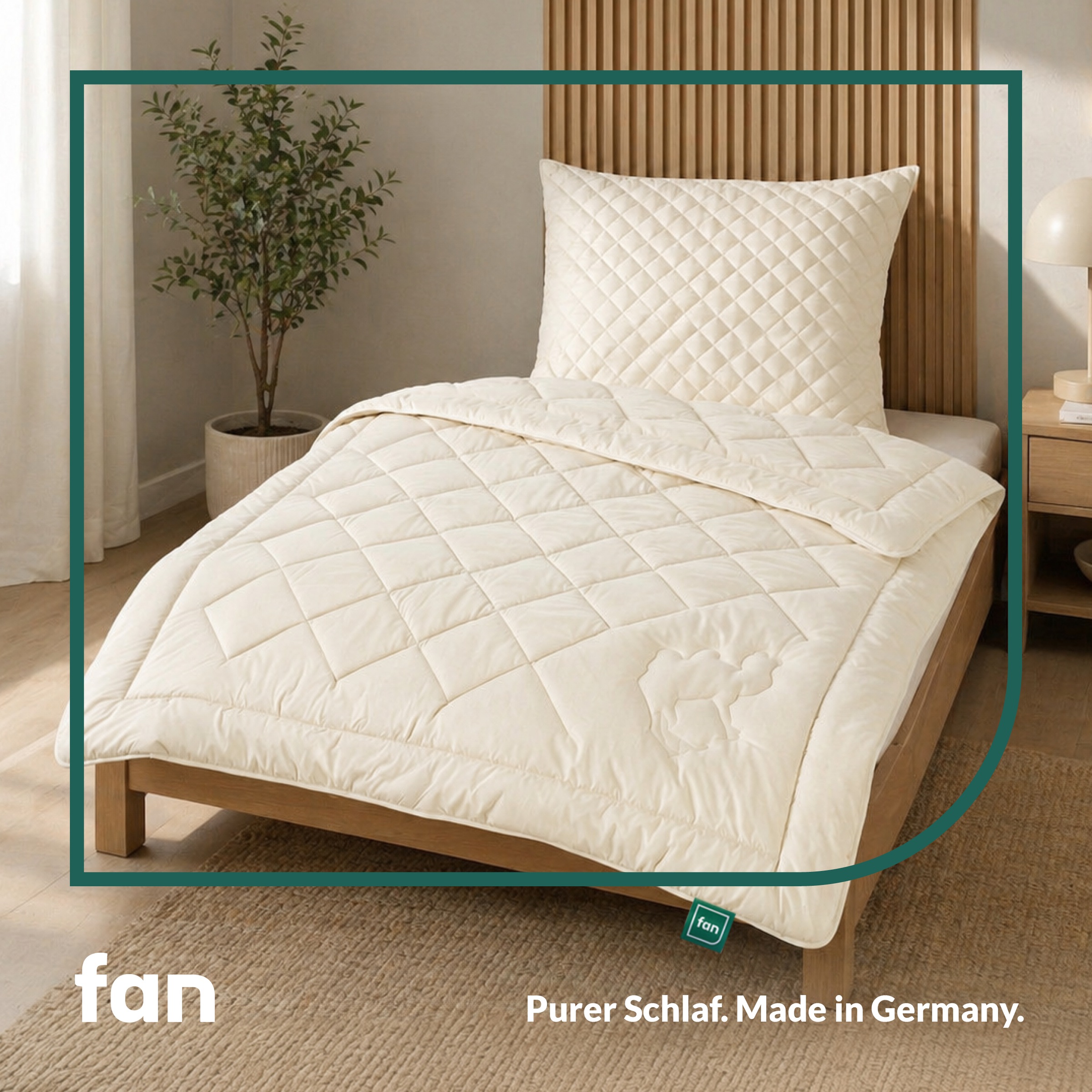 fan Naturfaserkissen "Gobi, Kopfkissen in 40x80 & 80x80 cm, Made in Germany" Füllung: 97Wolle3sonstigeFasern 1 Stk. tlg. Kissenbezug aus Baumwolle mit Kamelhaar versteppt, Füllung aus Wolle