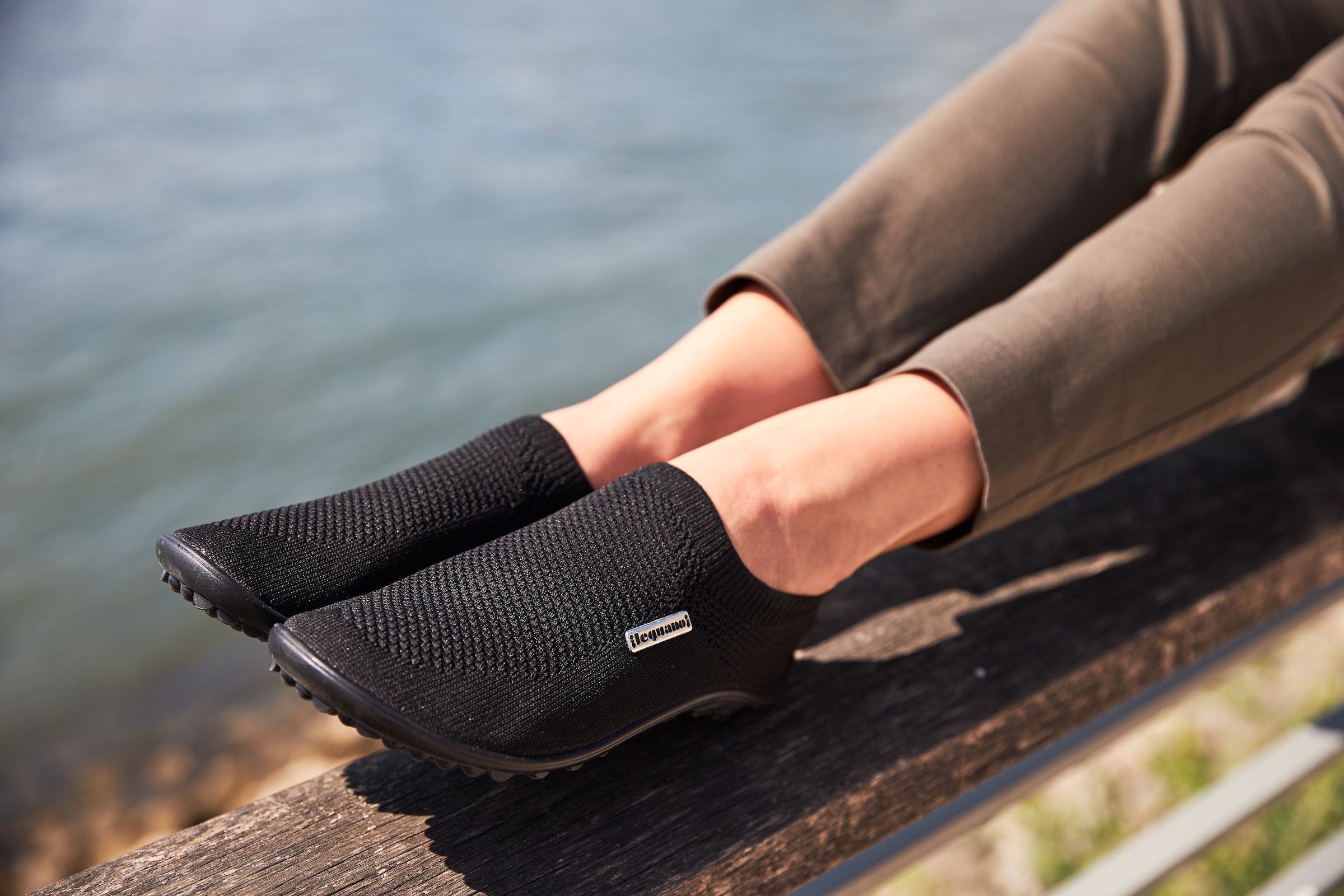 Leguano Barfußschuh »SCIO«, Slipper, Freizeitschuh, Bequemschuh mit seitlichem Logo-Emblem