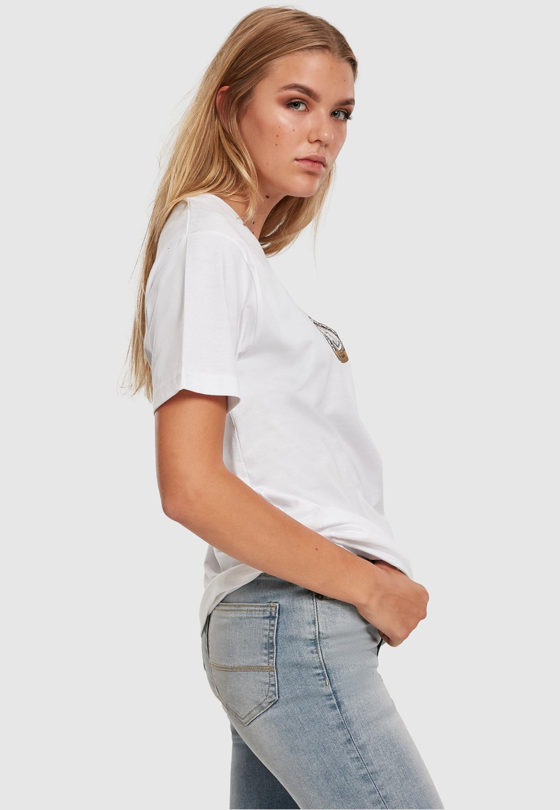 MisterTee Kurzarmshirt »MisterTee Damen Ladies Moin Moin Tee«, (1 tlg.)