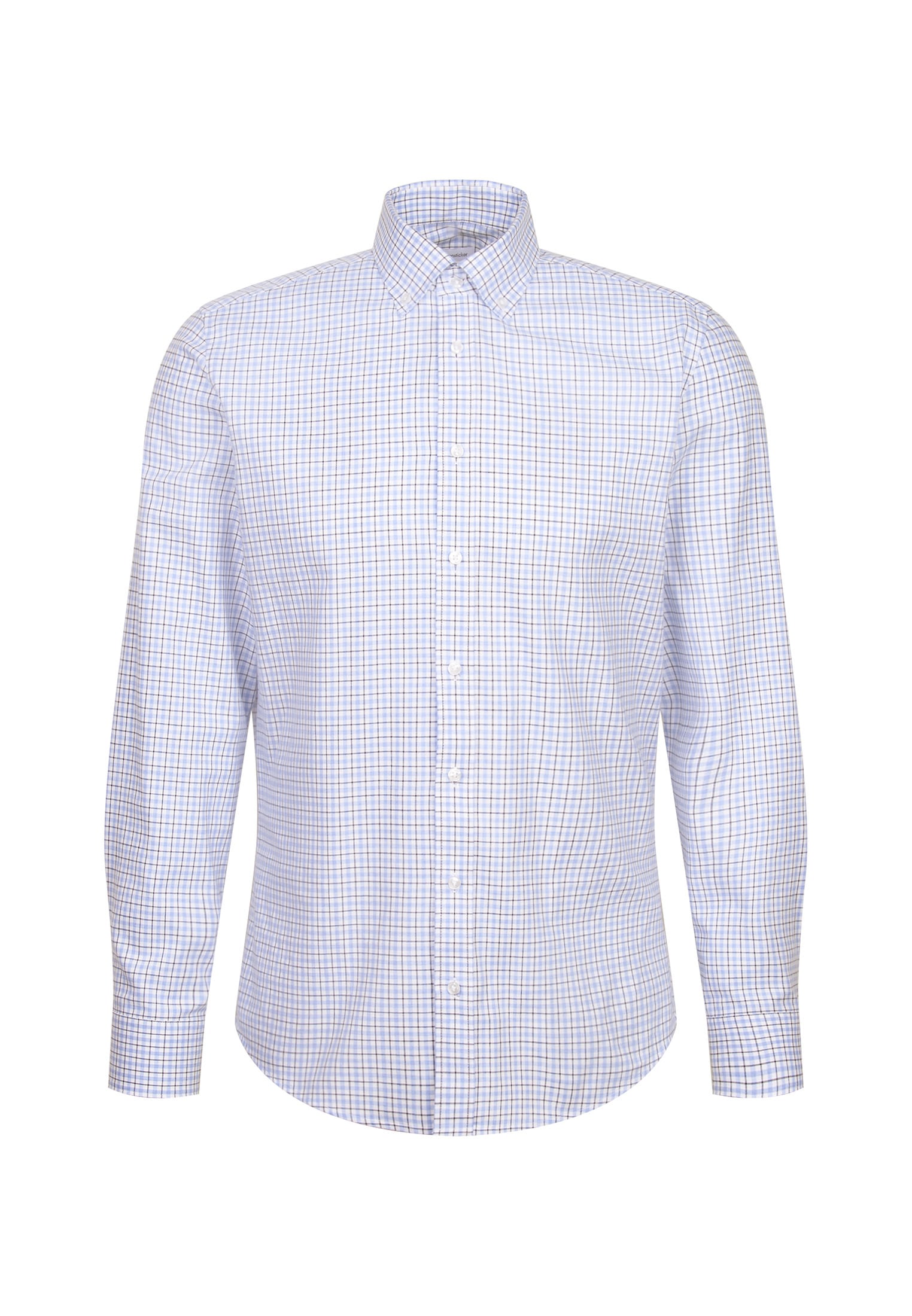 seidensticker Flanellhemd »Schwarze Rose« Slim 1/1 Button-Down-Kragen Karo