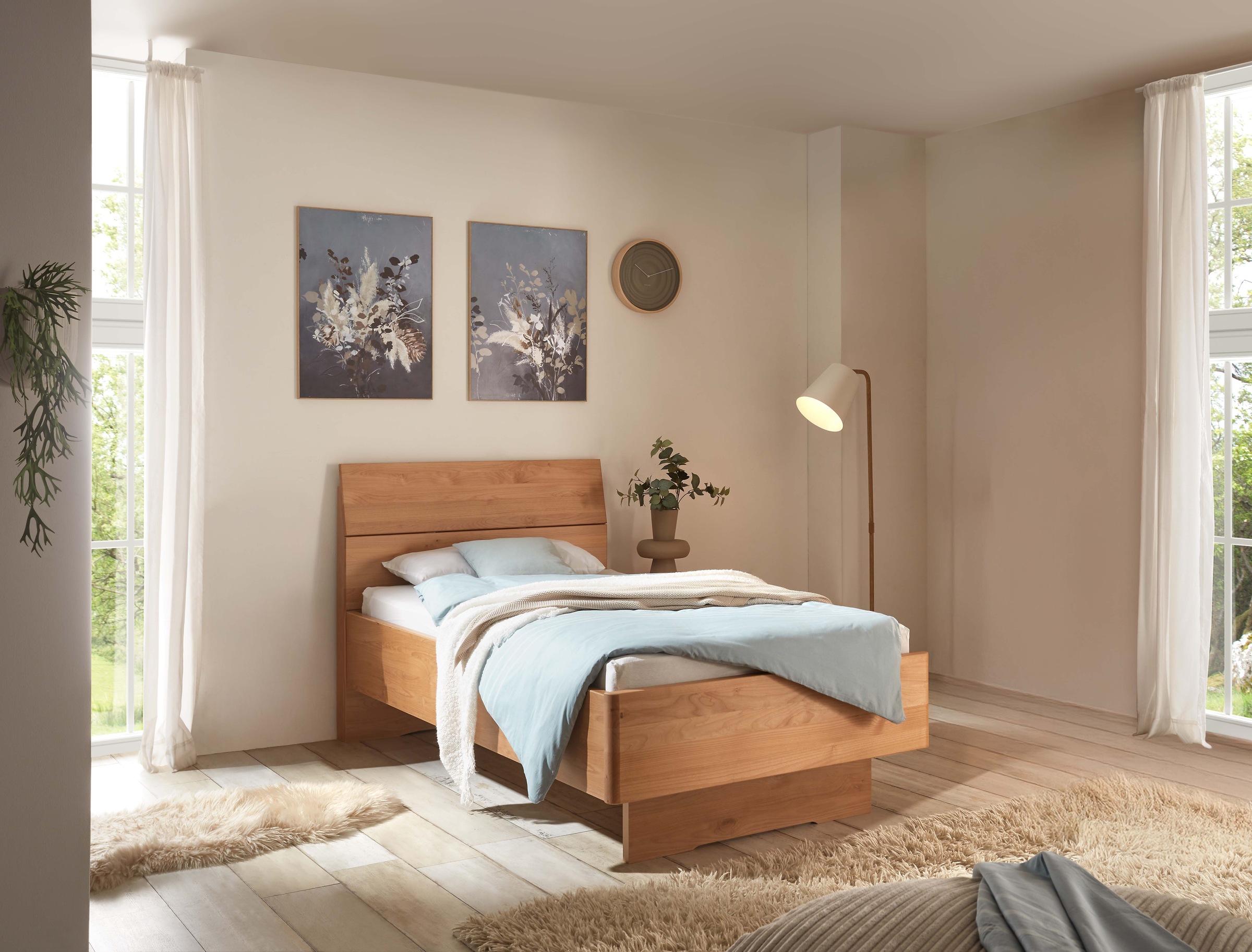 WIEMANN Holzbett "Cardiff, Bettgestell, Bettrahmen, teilmassiv Erle" Belast günstig online kaufen