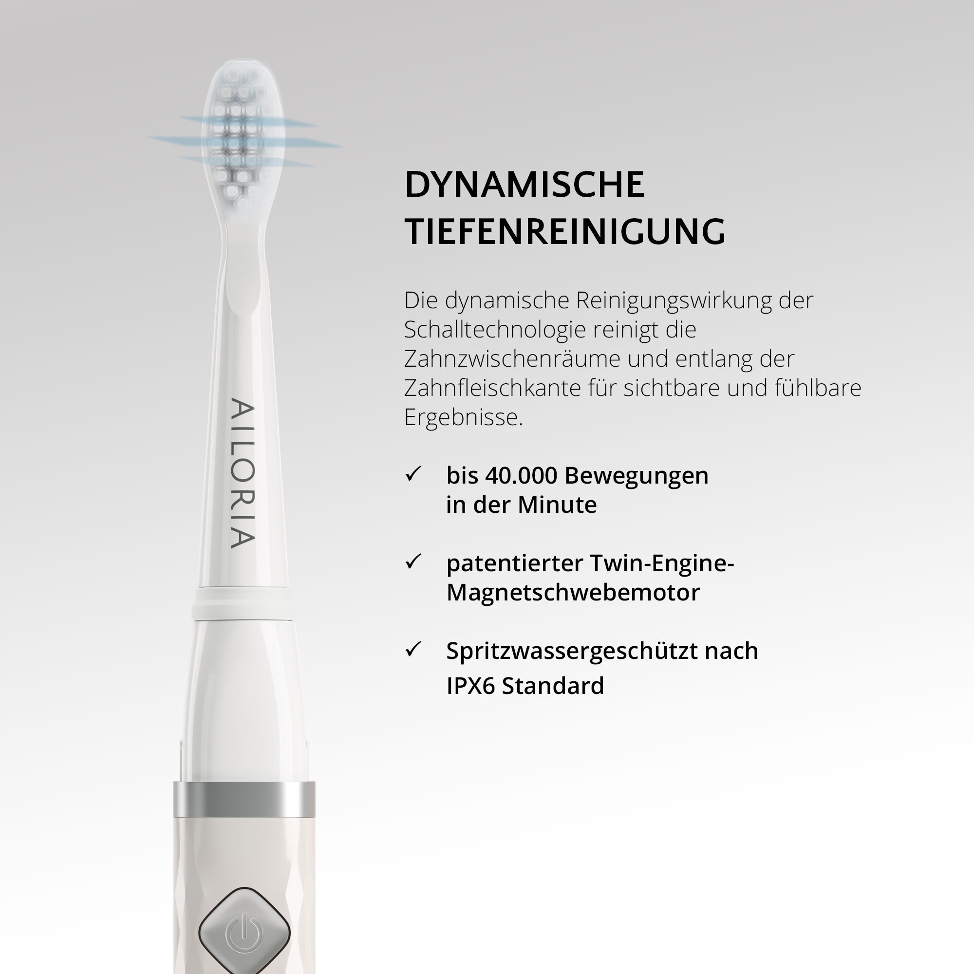 AILORIA Schallzahnbürste »USB-Schallzahnbürste FLASH TRAVEL«