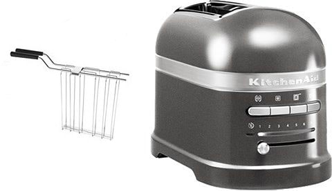 KitchenAid Toaster "Artisan 5KMT2204EMS MEDALLION-SILBER", 2 kurze Schlitze, für 2 Scheiben, 1250 W, mit Sandwichzange