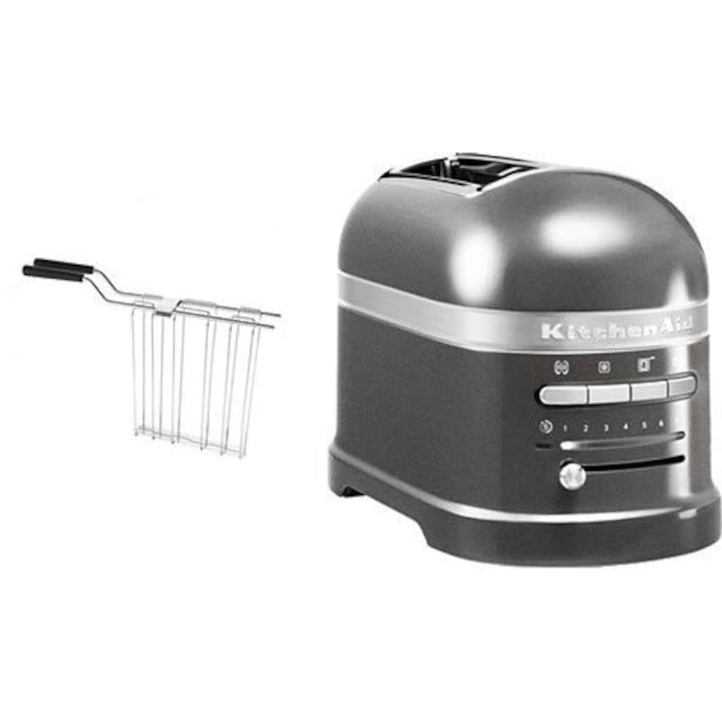 KitchenAid Toaster »Artisan 5KMT2204EMS MEDALLION-SILBER«, 2 kurze Schlitze, für 2 Scheiben, 1250 W