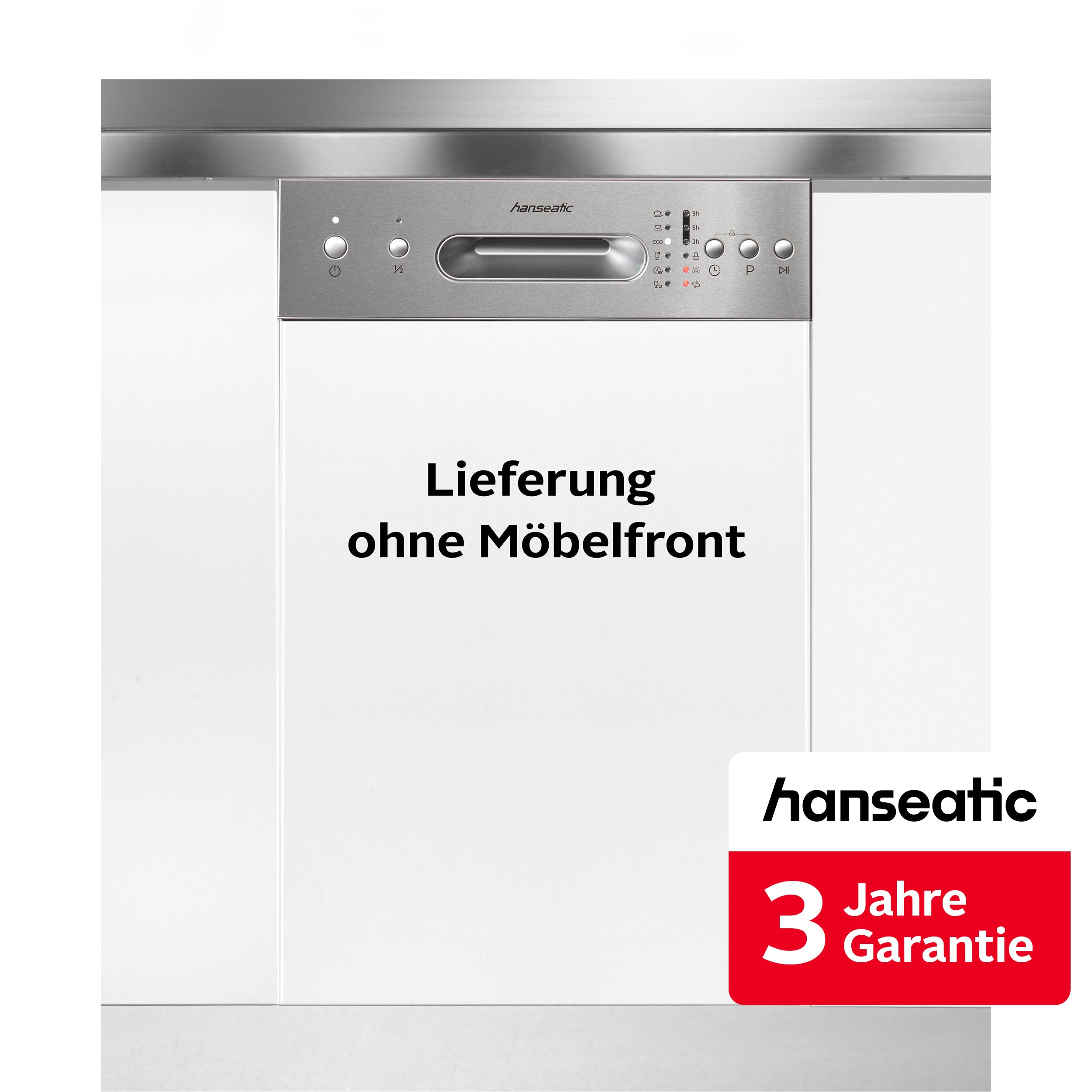 Hanseatic teilintegrierbarer Geschirrspüler "HGTI4582E97736BS" 9 Maßgedecke inkl. 3 Jahre Herstellergarantie