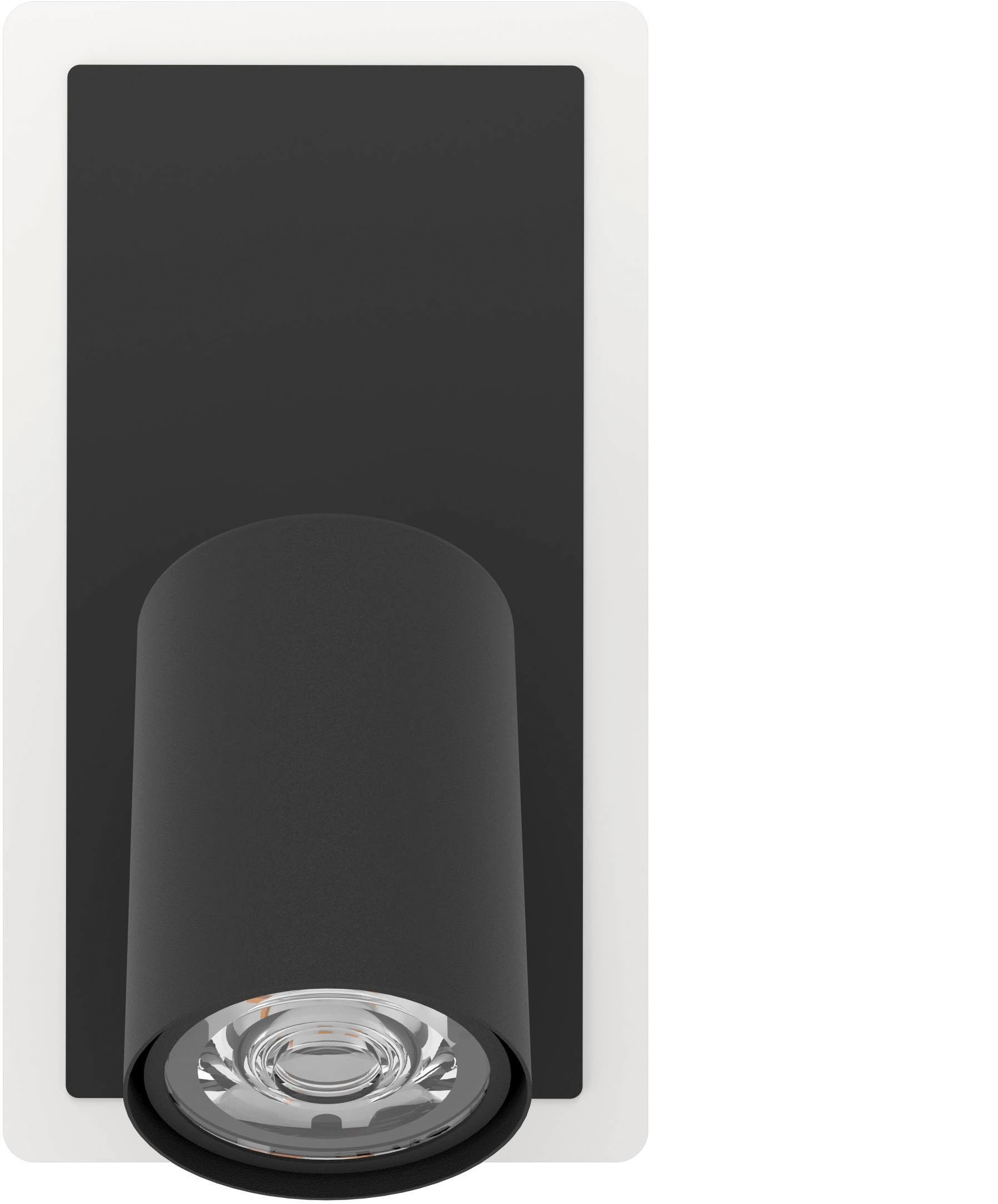 EGLO Deckenleuchte »Rimbocchi 1 Deckenlampe, Metall und Kunststoff, Spotbalken schwenkbar« LED-Modul 1 Stk. Warmweiß Spot - L18 x B10 x H14 cm - schwarz - 7W inkl.