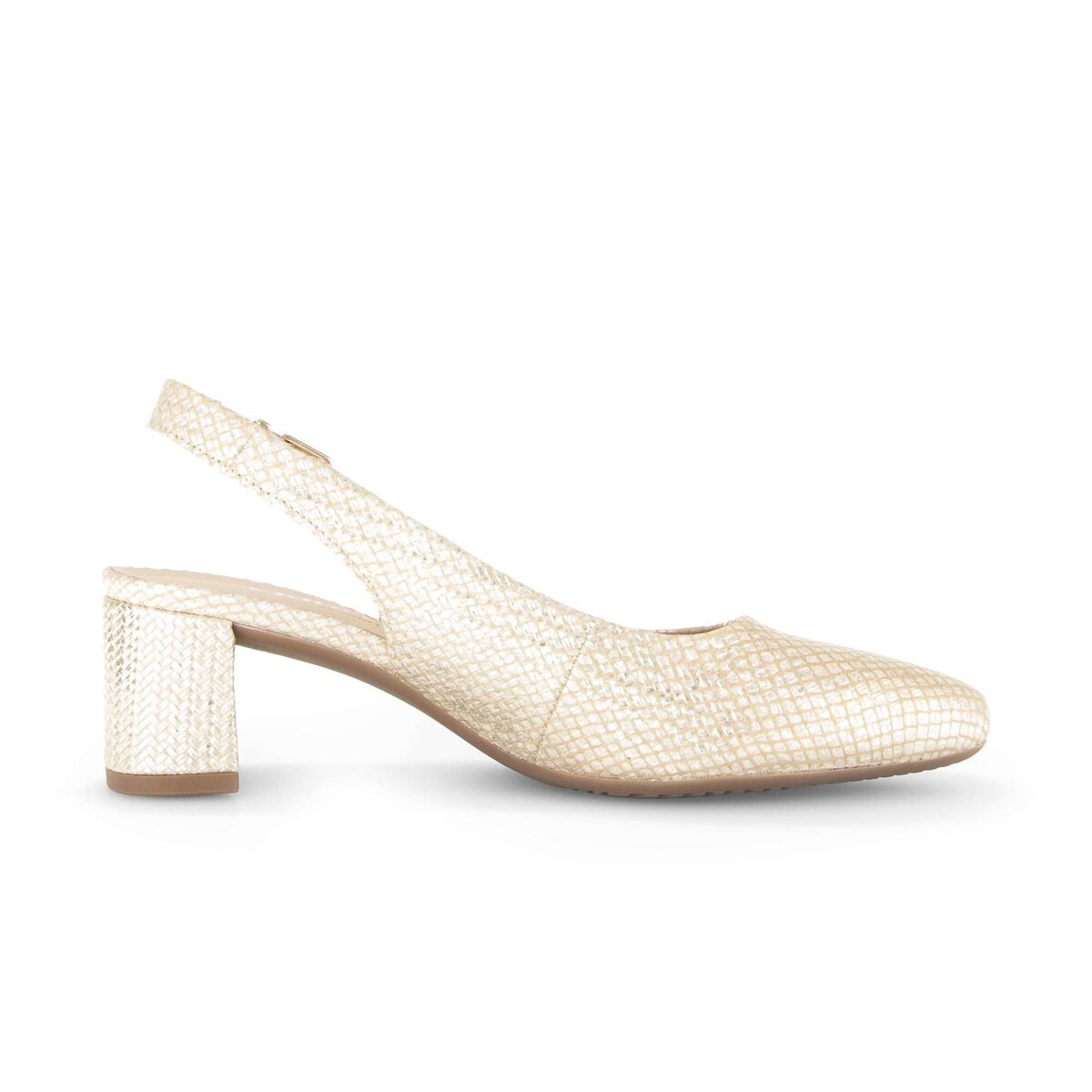 Slingpumps GABOR "Slingpumps", Damen, Gr. 40,5, gold, Schuhe Slingpumps 2