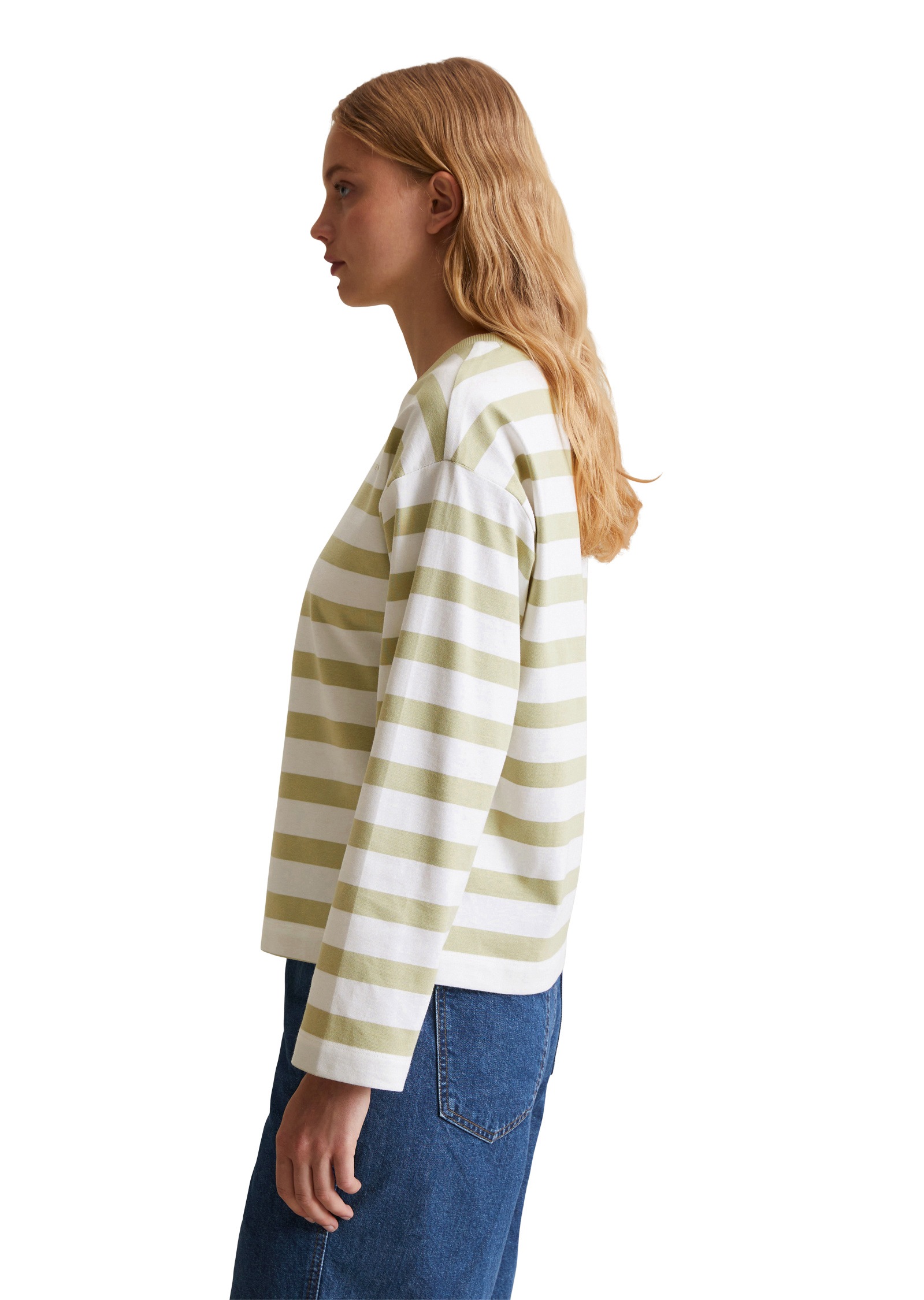 Marc O'Polo DENIM Langarmshirt »aus garngefärbtem Heavy Jersey«