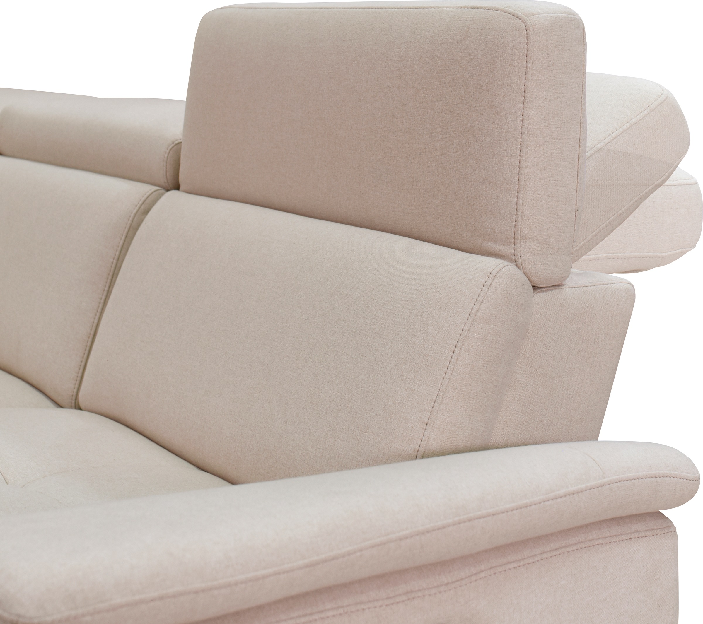 Places of Style Ecksofa »Pareli, L-Form, 259cm,m. Recamiere, Echtleder, Kunstleder, Webstoff«, man. o. elektr. Relaxfunktion, USB/Kopfteilverstellg u. LED