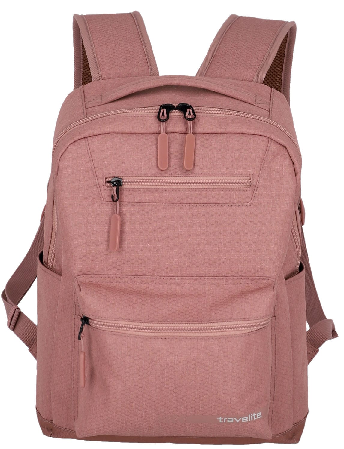 travelite Laptoprucksack »Kick Off M, 40 cm, rosé«, Arbeitsrucksack Schulrucksack Freizeitrucksack mit 13-Zoll Laptopfach