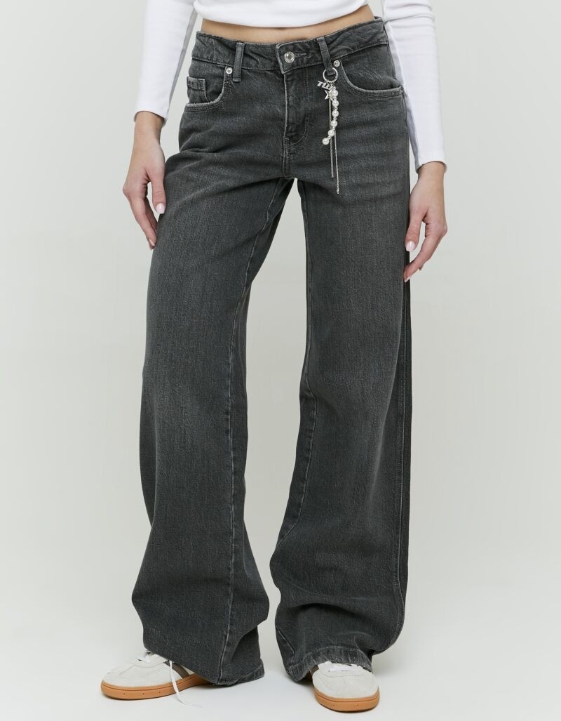 Tally Weijl Weite Jeans »SPADEPALLASC« Baumwollmischung, Low Waist