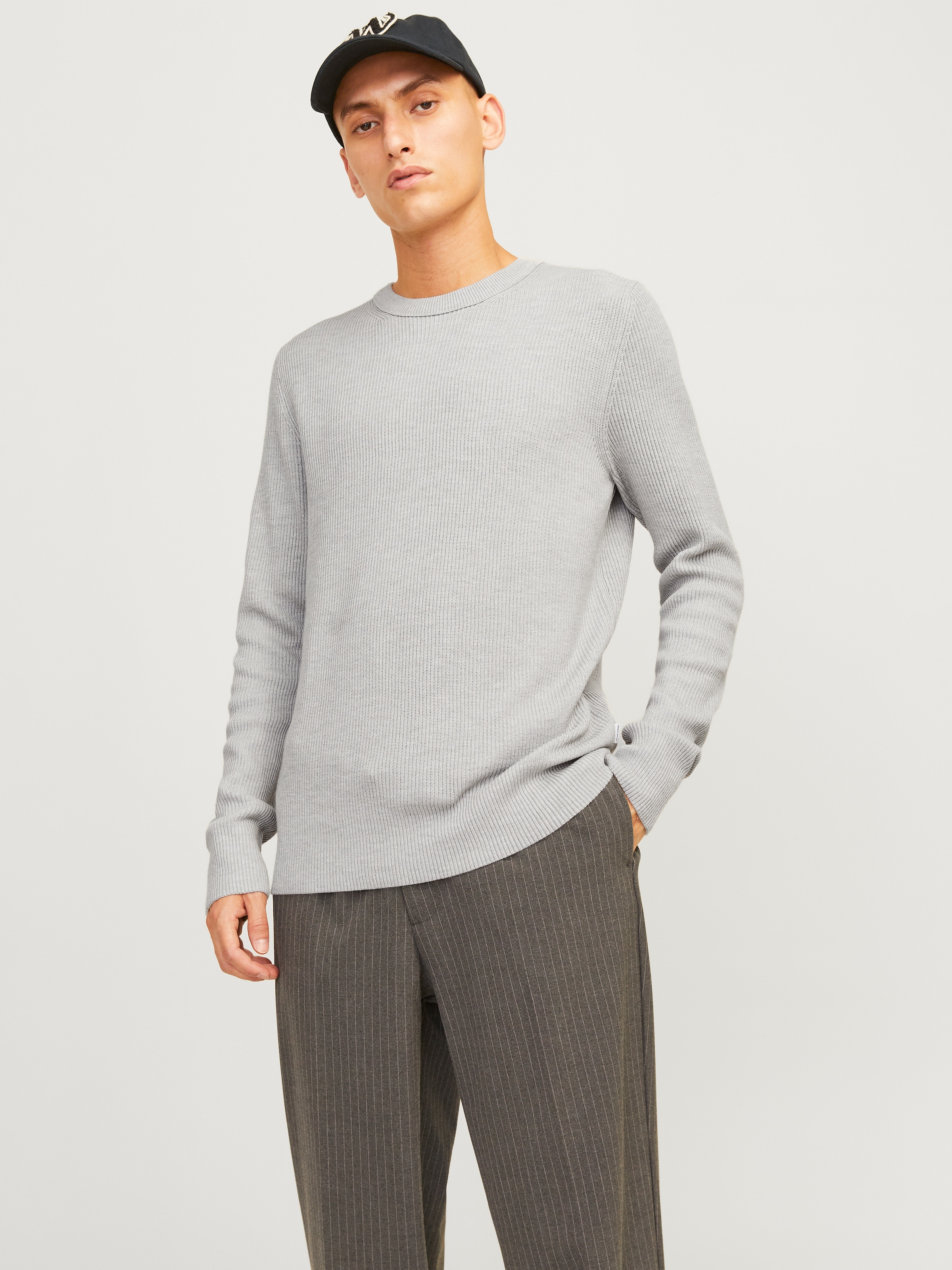 Jack & Jones Rundhalspullover "JJEPERFECT – Pullover mit pflegeleichter Qua günstig online kaufen