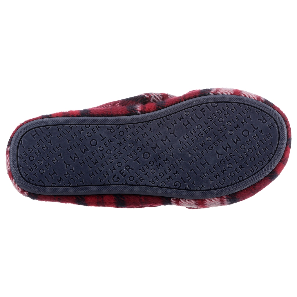 Tommy Hilfiger Pantoffel »TARTAN CHECK HOME SLIPPER«