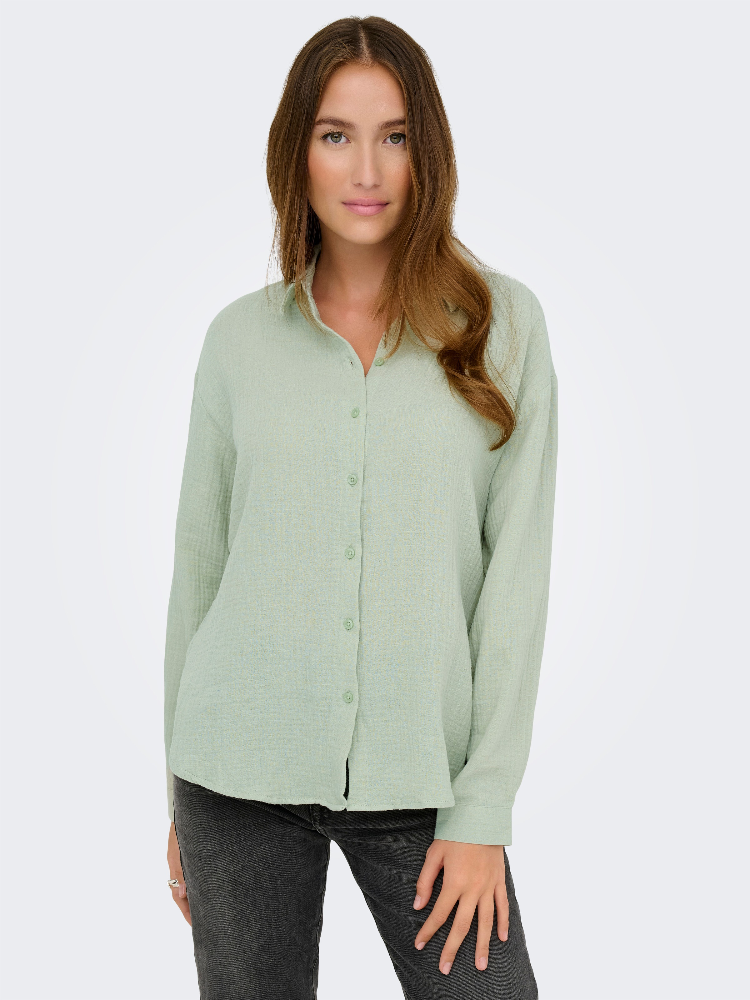 JDY Hemdbluse "JDYTHEIS LIFE L/S LOOSE SHIRT WVN NOOS" Baumwolle, regular f günstig online kaufen