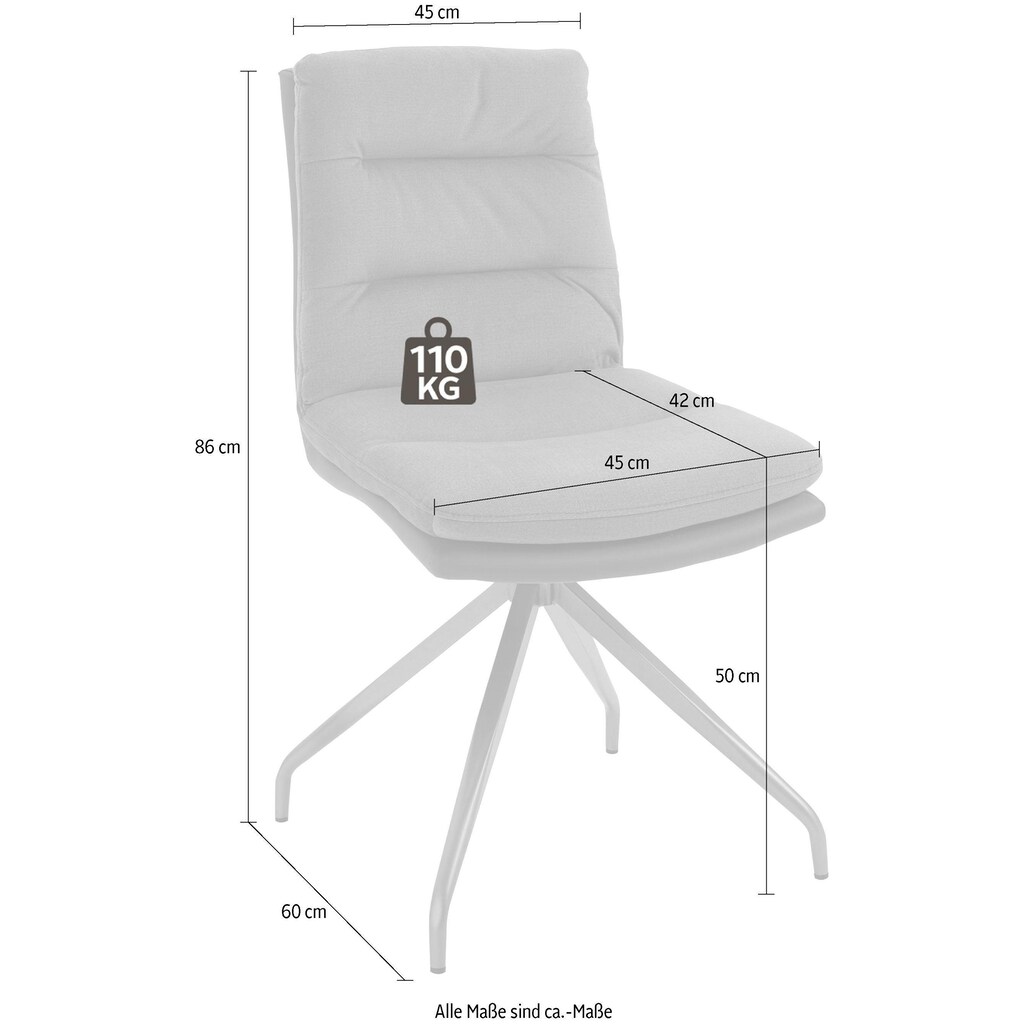 Homexperts Esszimmerstuhl »Horizon«, (Set), 2 St., Kunstleder-Webstoff