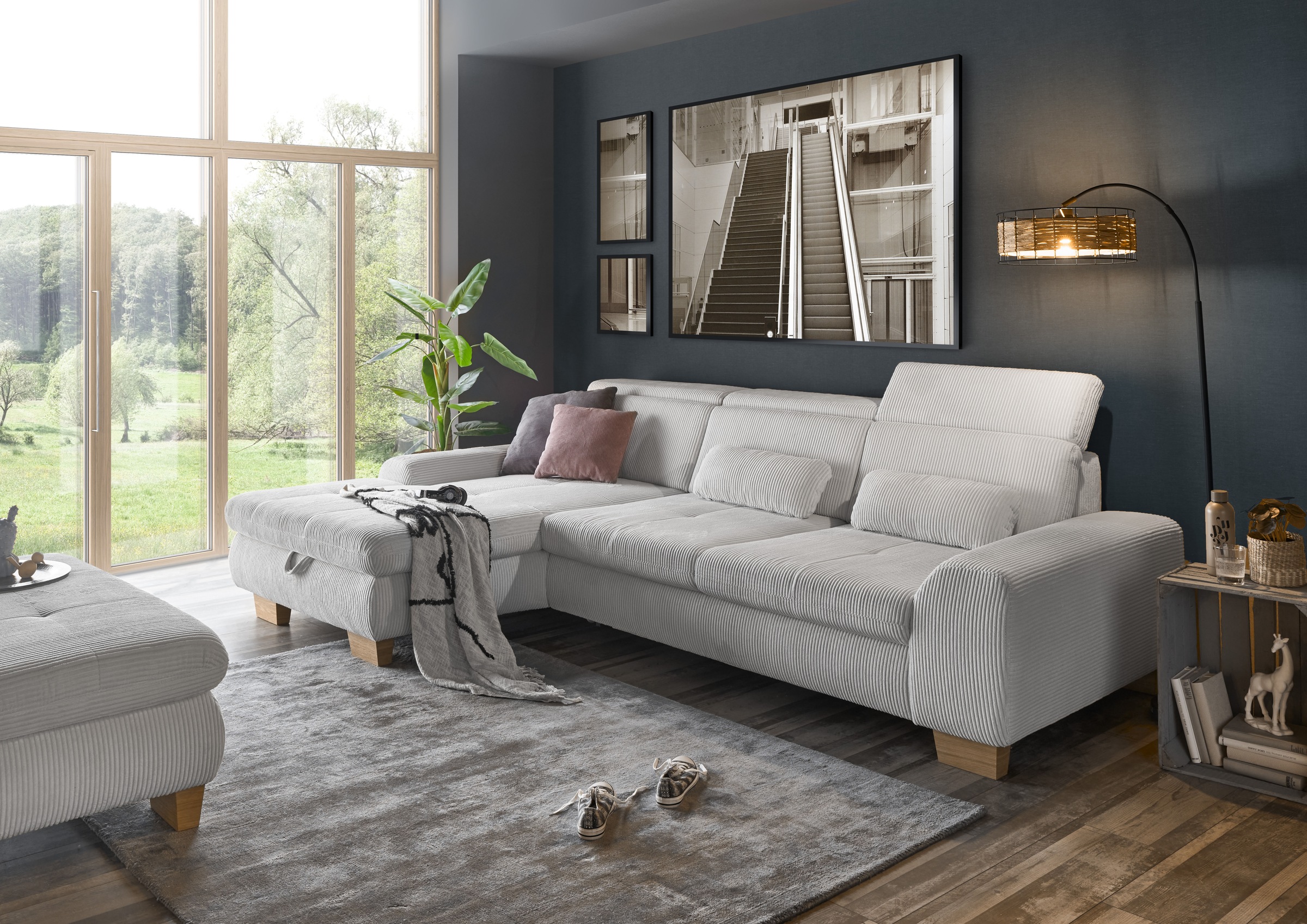 set one by Musterring Ecksofa "SO 3400, Cord, Sitzhöhe 47cm oder 49cm, inkl günstig online kaufen