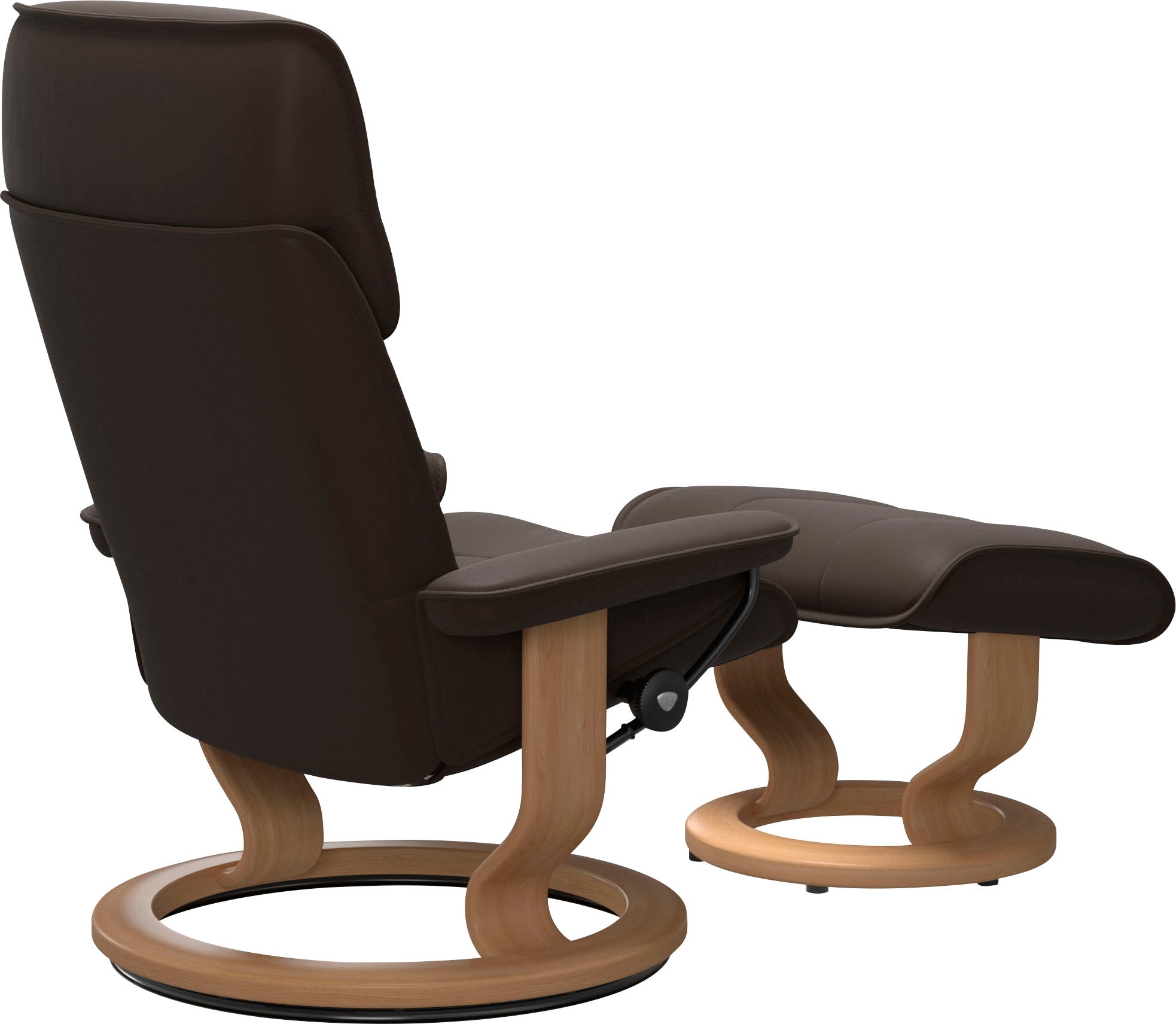 Stressless® Relaxsessel »Admiral«, (Set, Relaxsessel inkl. Hocker), mit Classic Base, Größe M & L, Gestell Eiche