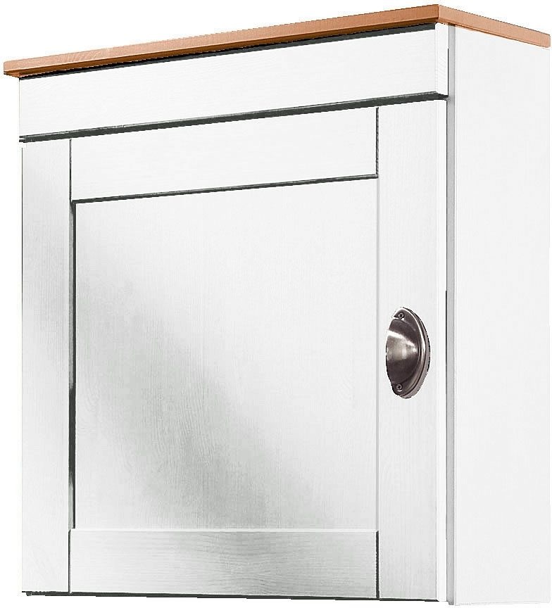 Hängeschrank »Oslo«, 50 cm breit, aus massiver Kiefer, 1 Tür, Metallgriff, Landhaus-Optik