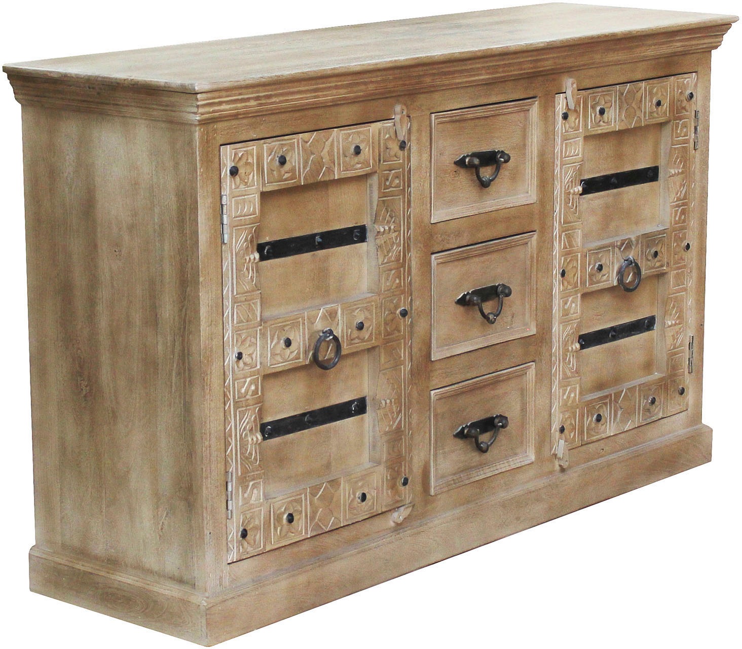 SIT Sideboard »Daipur«, mit aufwändigen Schnitzereien versehen