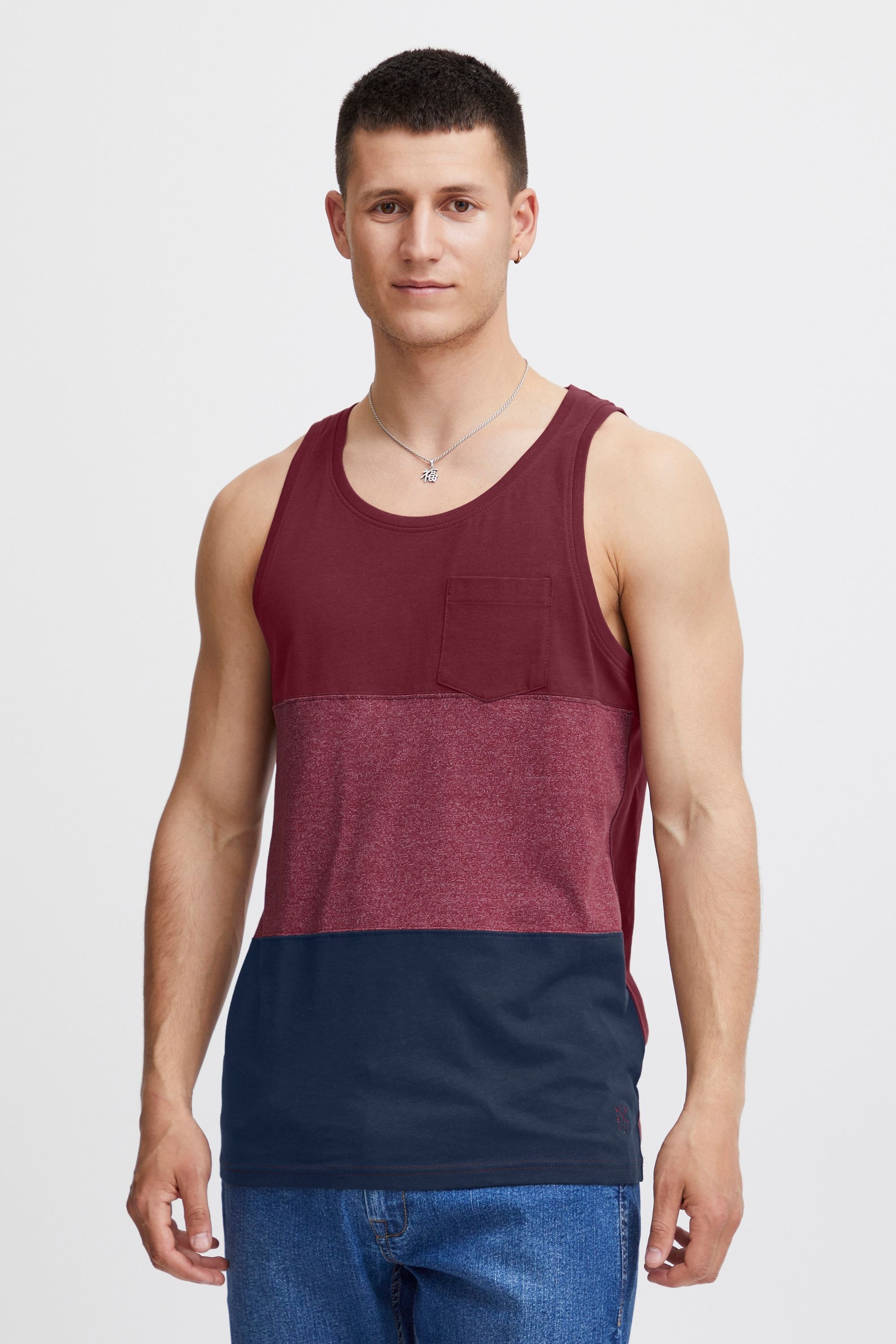 SOLID Herren Longtop "Tanktop SDMinho", rot, Gr. XL, Obermaterial: 80% Baumwolle CO. 20% Polyester PES., Tops