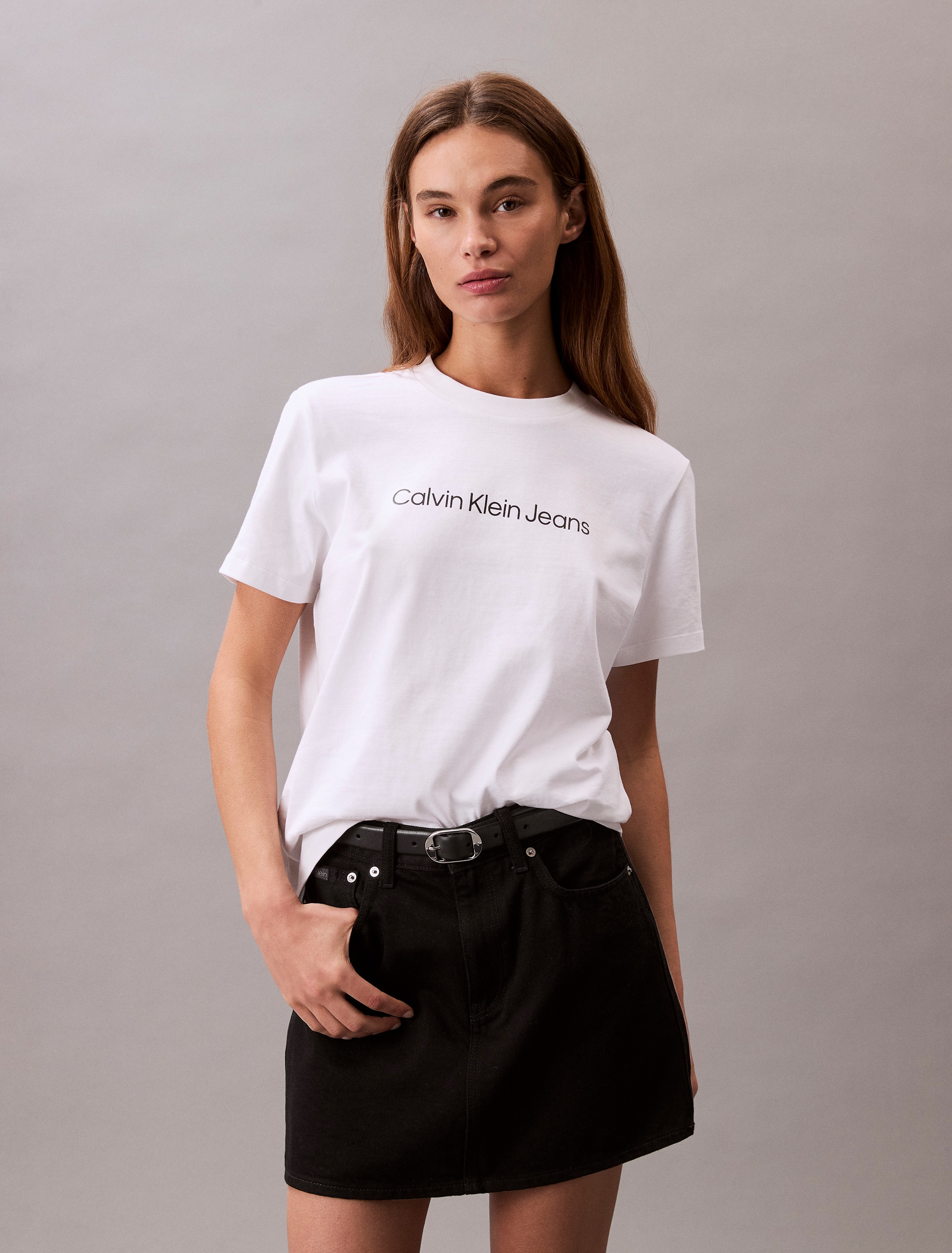 Calvin Klein Jeans T-Shirt "A- INST. LOGO CLASSIC TEE SS", mit Logoschriftz günstig online kaufen