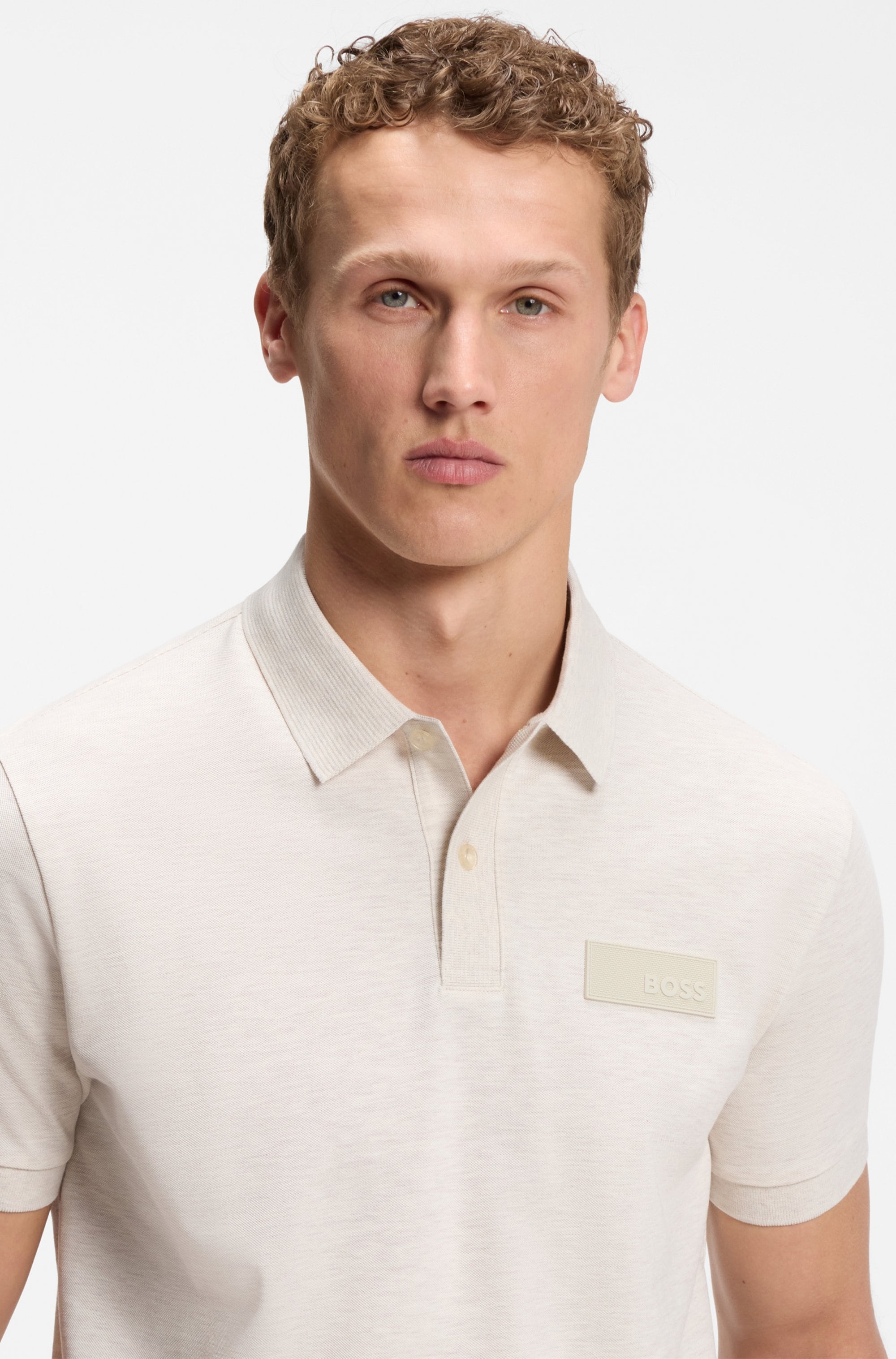 BOSS GREEN Poloshirt »Paddy Structure« Regular Fit, Reine Baumwolle, Logo-Patch