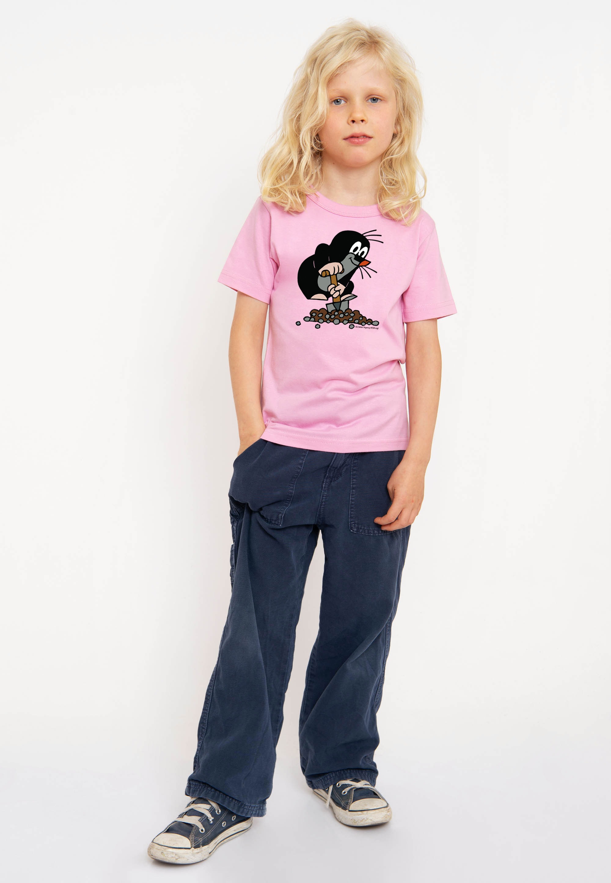 LOGOSHIRT T-Shirt »Der kleine Maulwurf«, mit coolem Print