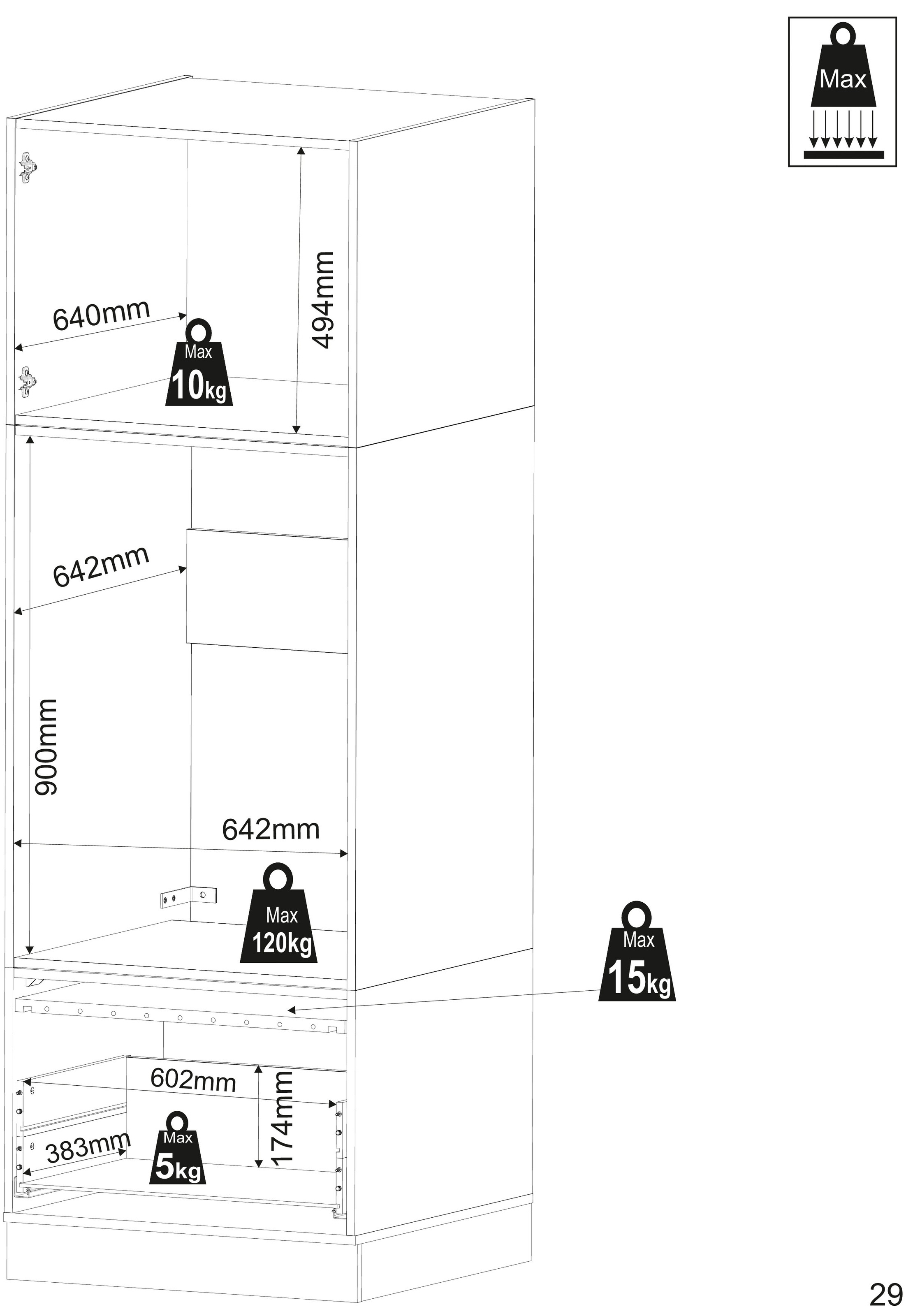 RESPEKTA Waschmaschinenumbauschrank »Clara« (B x T x H) 67,4 x 67,6 cm x 200 cm