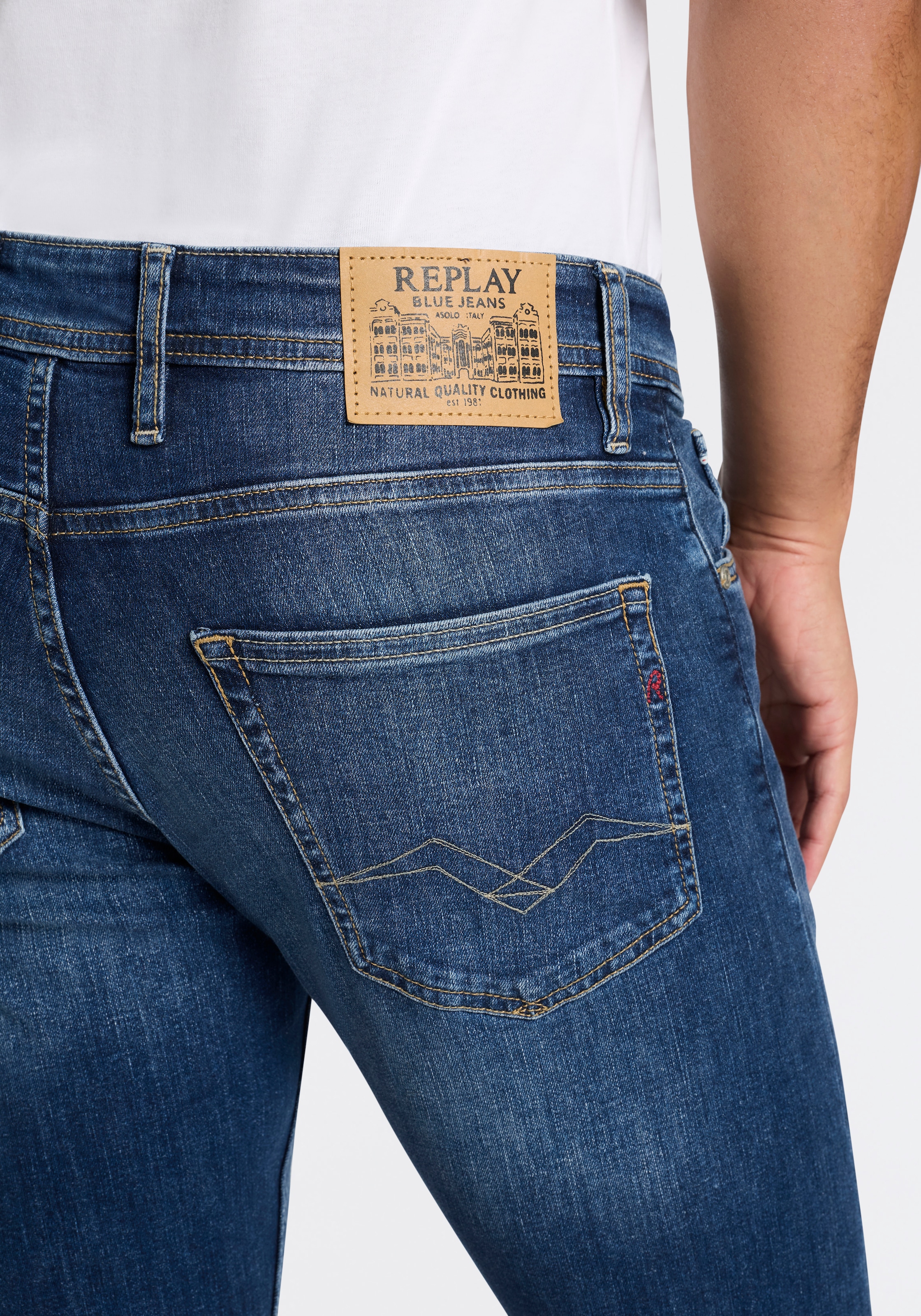 Replay Straight-Jeans »GROVER« in vielen verschiedenen Waschungen, mit Stretch
