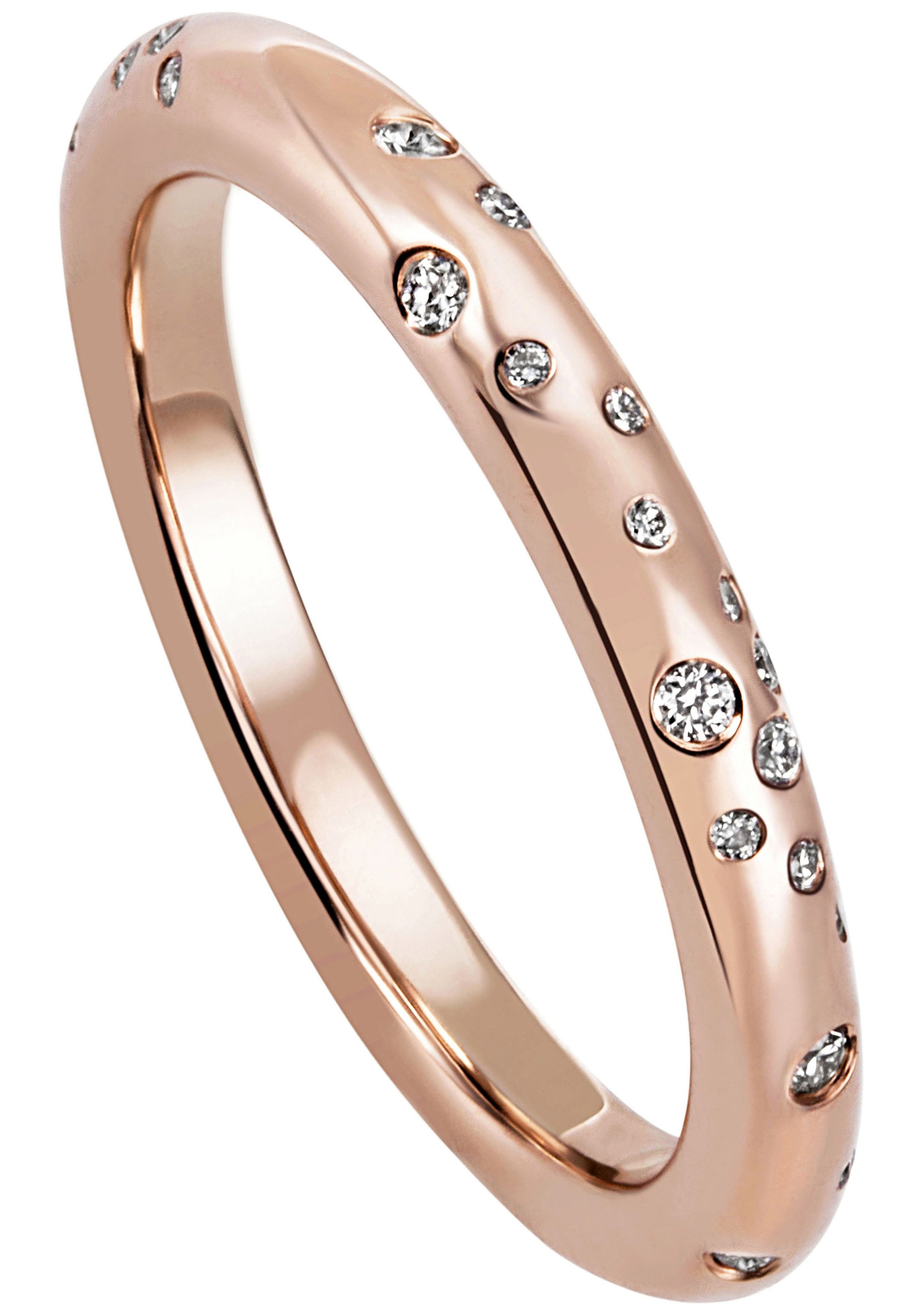 JOBO Diamantring »Ring mit 34 Diamanten« 585 Roségold