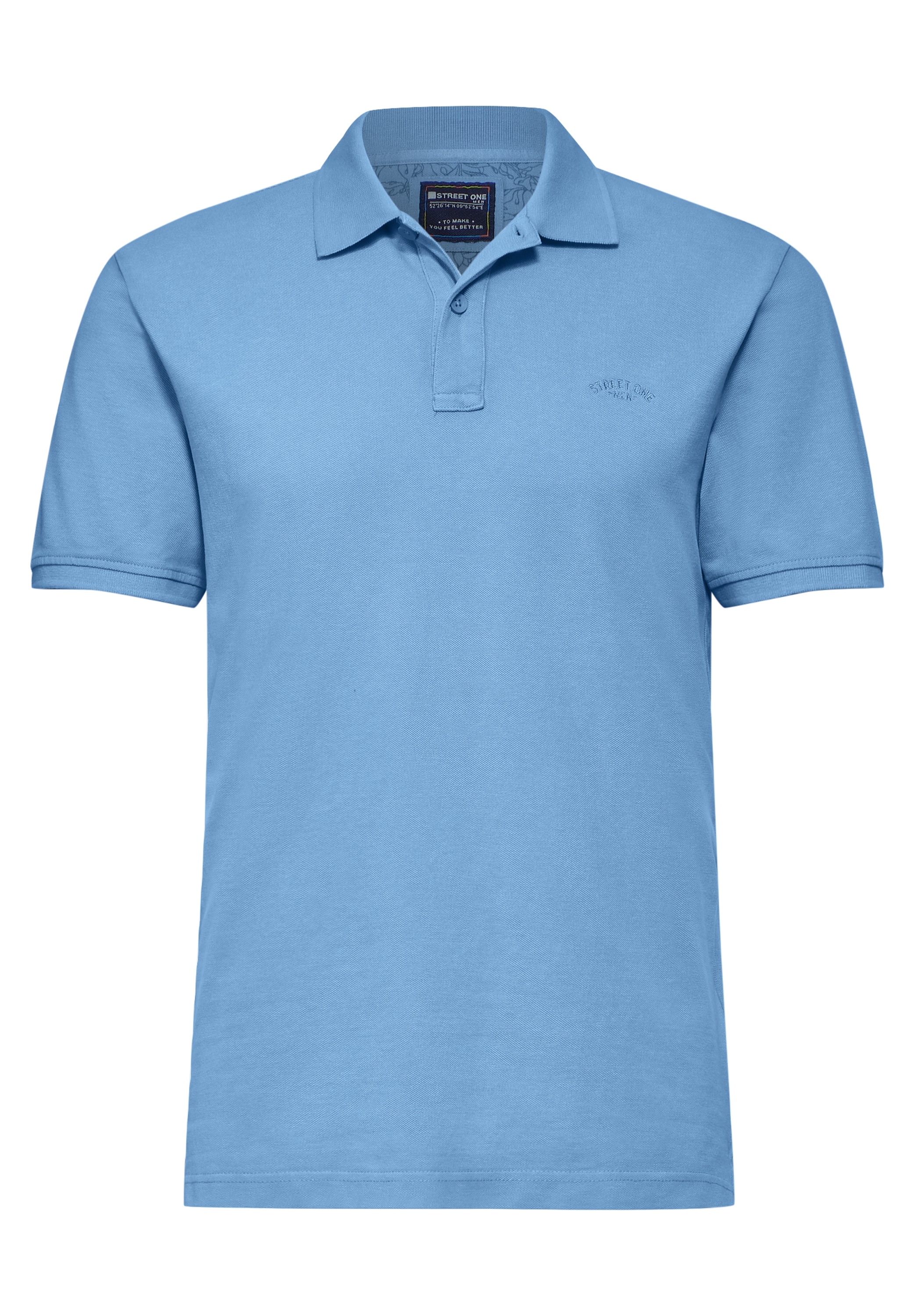 STREET ONE MEN Poloshirt, aus reiner Baumwolle