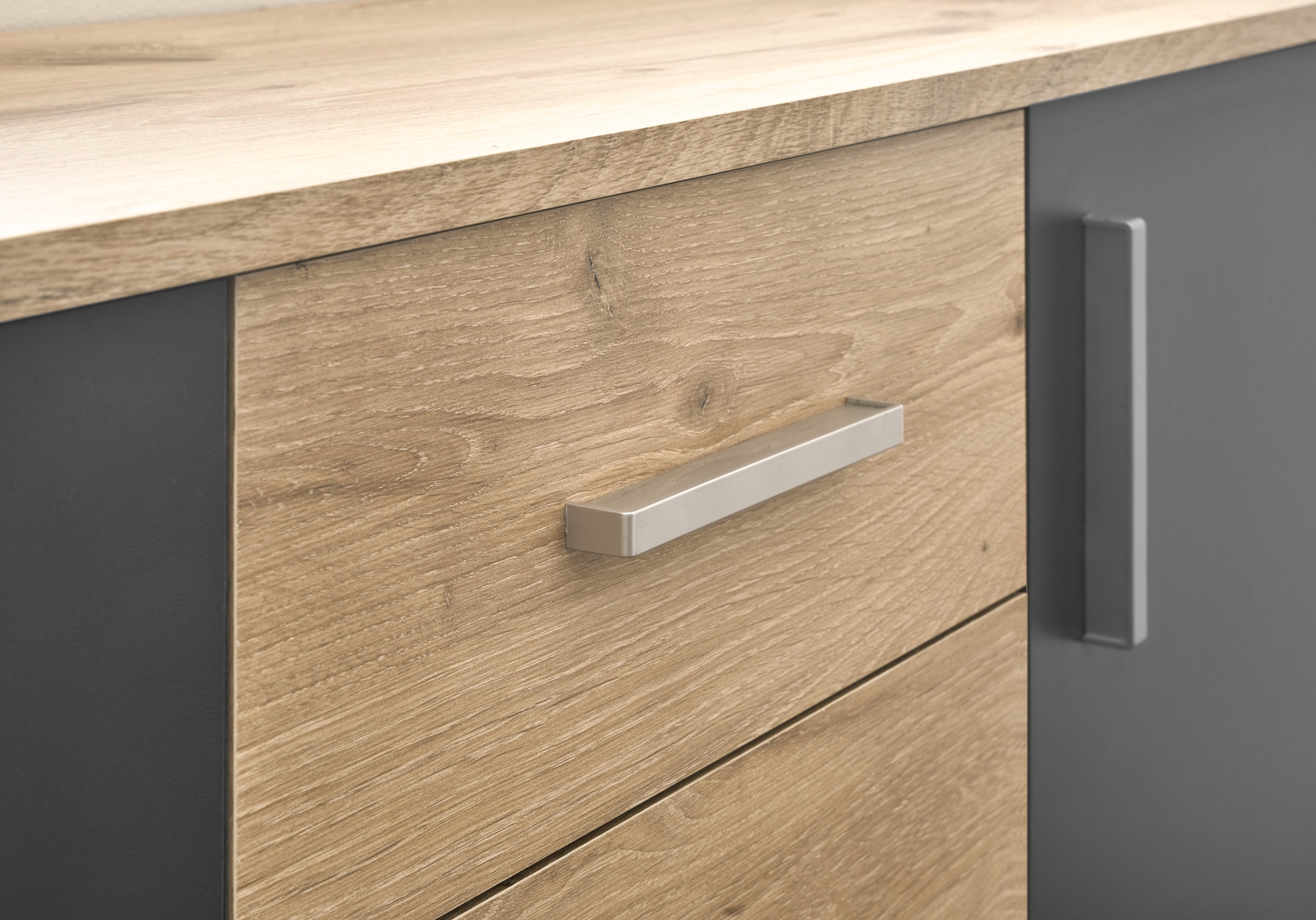 HBZ Kommode »BC-Drift-2, Sideboard Stellmaß 120x84x35 cm« 1 Stk. tlg. Sideboard mit 2 Türen, 4 Schubkästen, 2 Einlegeböden