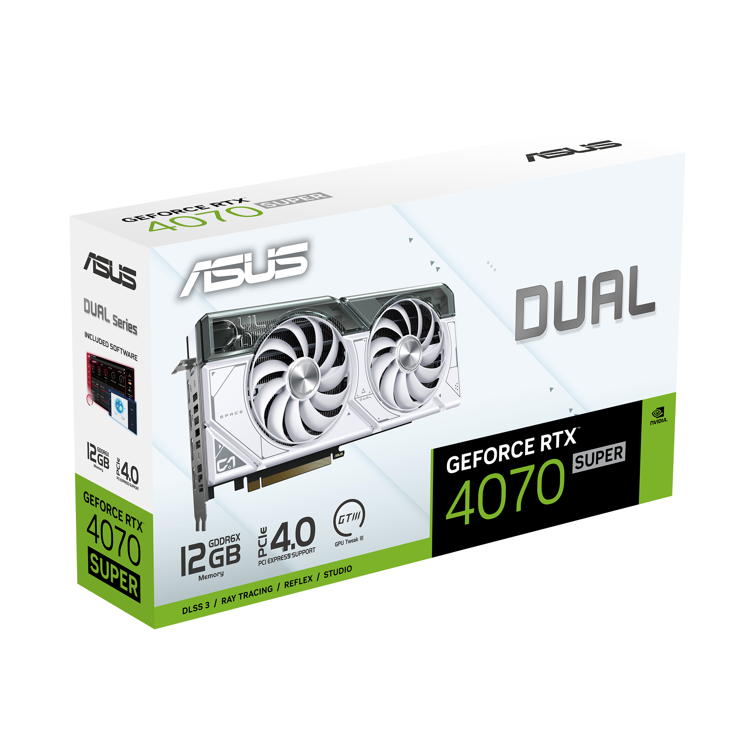 Asus Grafikkarte »DUAL-RTX4070S-O12G-WHITE«, 12 GB, GDDR6X