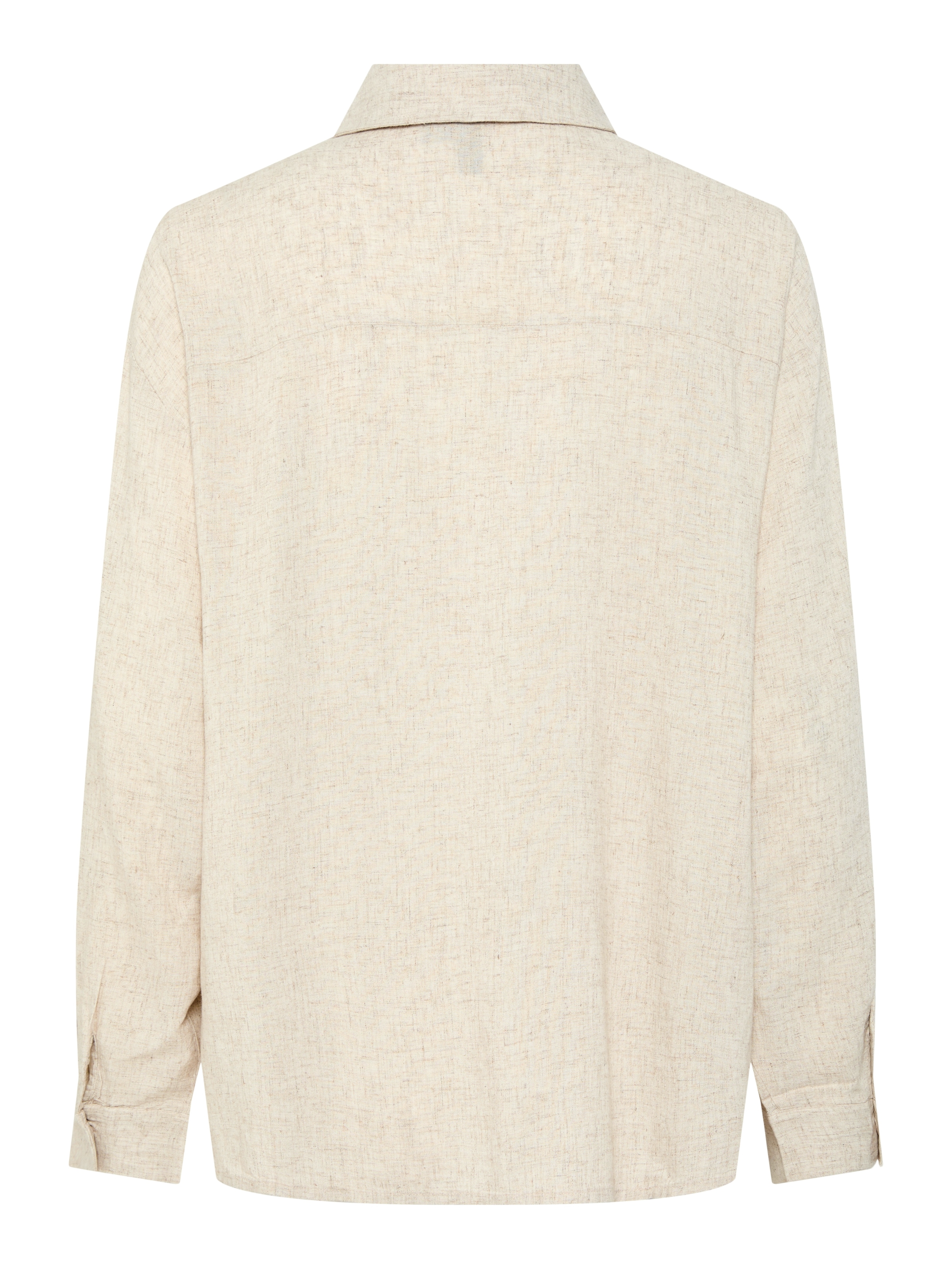 pieces Hemdbluse »PCPIA LS LOOSE SHIRT WVN NOOS«, mit Leinen
