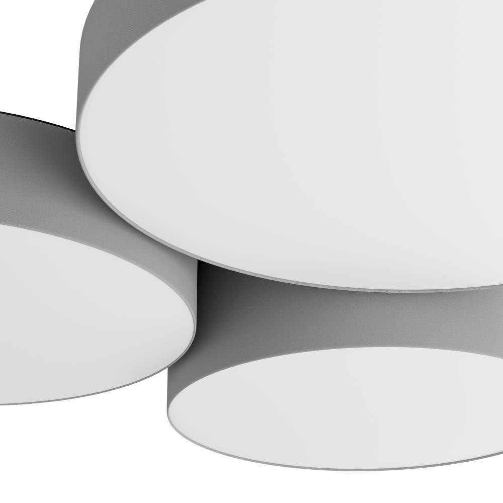 EGLO Deckenleuchte »BARBANO-Z Deckenlampe, grau weiß, ZigBee 3.0, Disco-Modus, Timer«, 3 flammig, Leuchtmittel LED-Modul | LED fest integriert, App und Sprachsteuerung Alexa, 60,5 x 56,5 x 9 cm, exkl. Fernbedienung