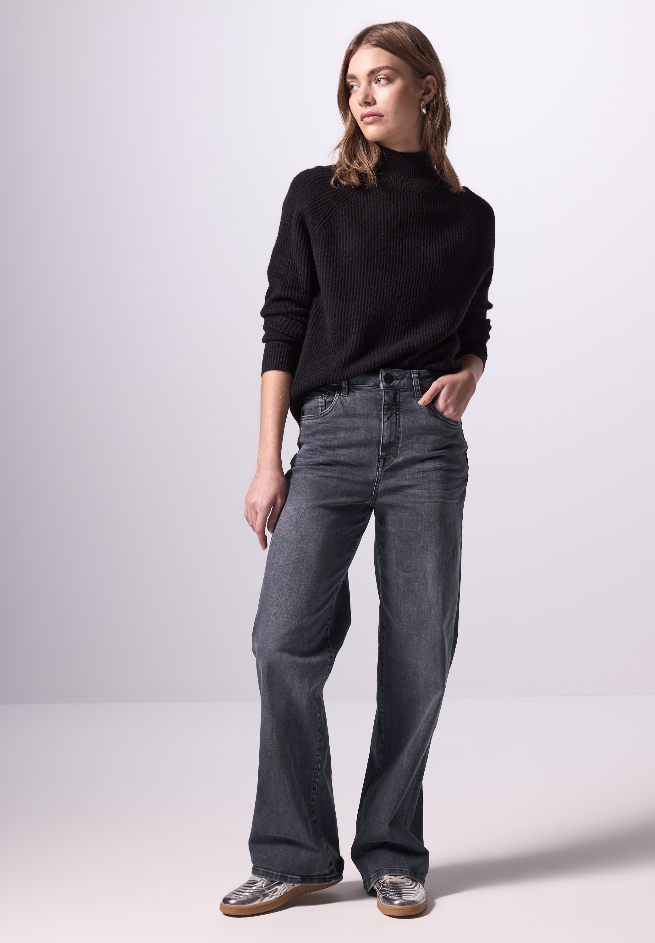 STREET ONE STUDIO Weite Jeans, 5-Pocket-Style