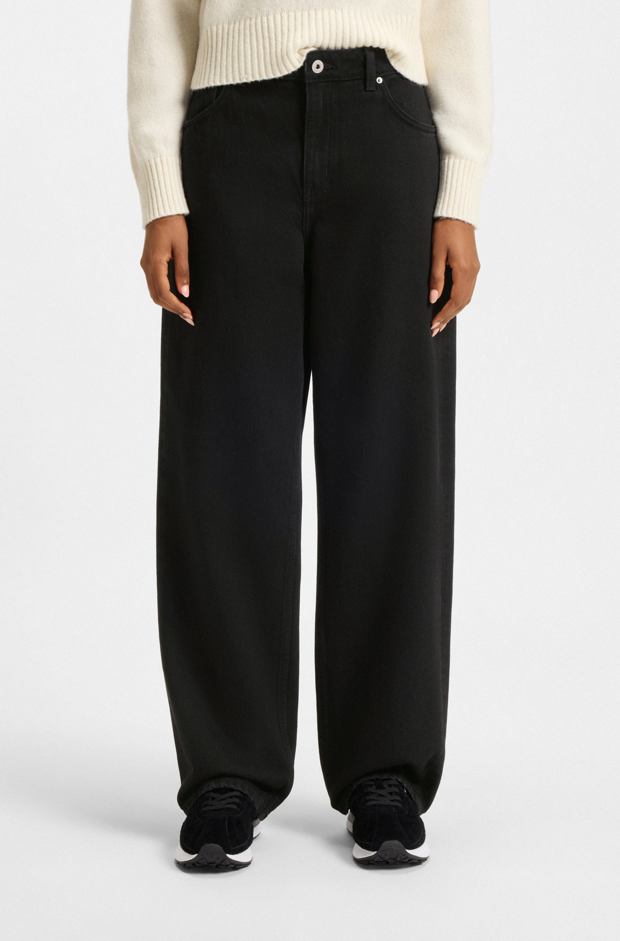 HUGO Blue 5-Pocket-Jeans "Leni" Loose Fit Baggy Jeans Wide Leg Low to Mid W günstig online kaufen