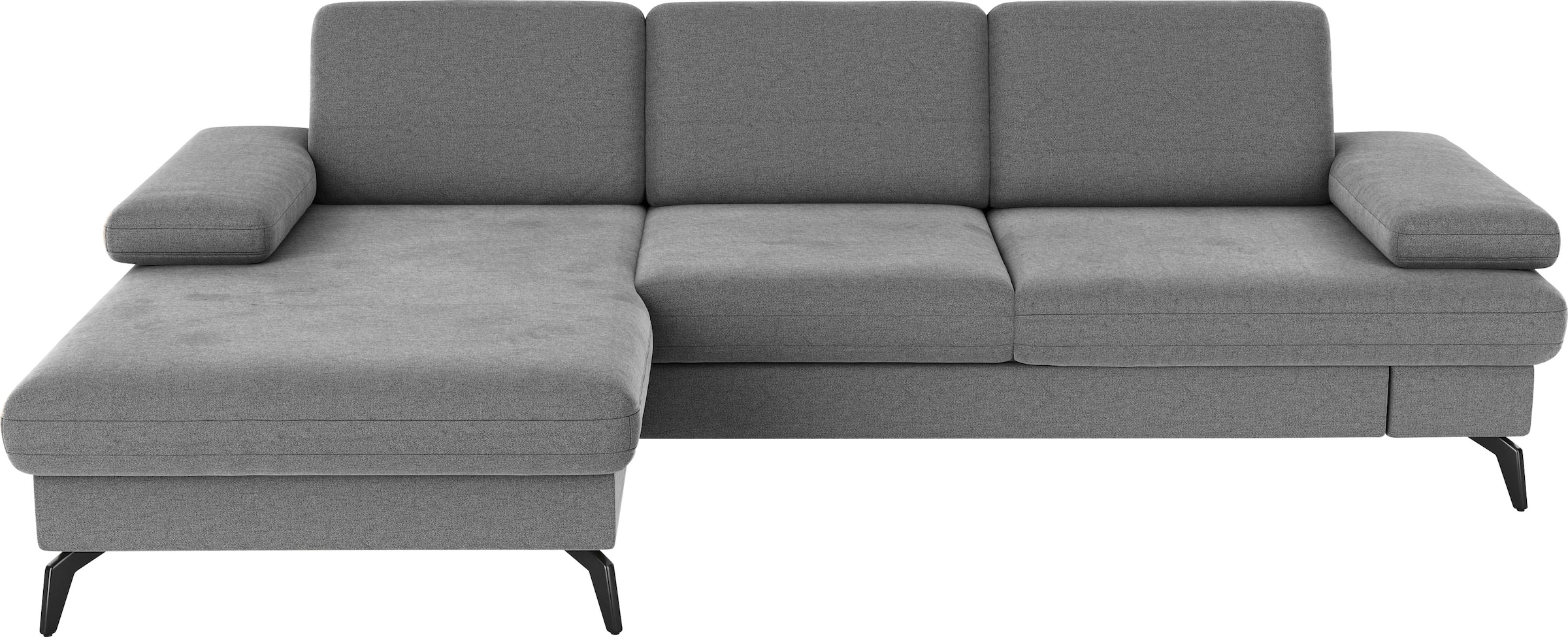 sit&more Ecksofa "Morris L-Form, inkl. Sitztiefenverstellung" wahlweise mit Armteilverstellung, Schlaffunktion & Bettkasten