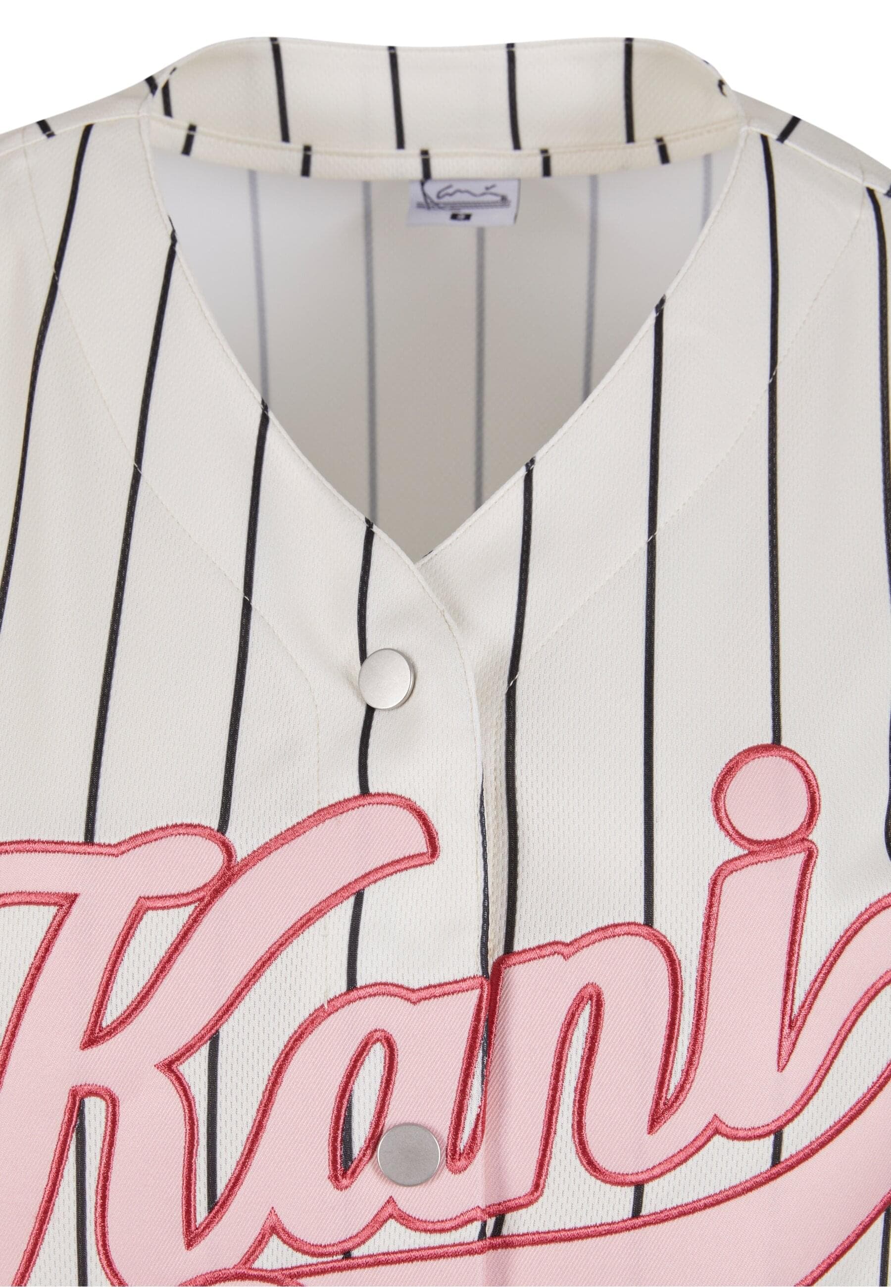 Karl Kani Langarmhemd »Karl Kani KW251-028-1 Varsity Heart Pinstripe Baseball Shirt«