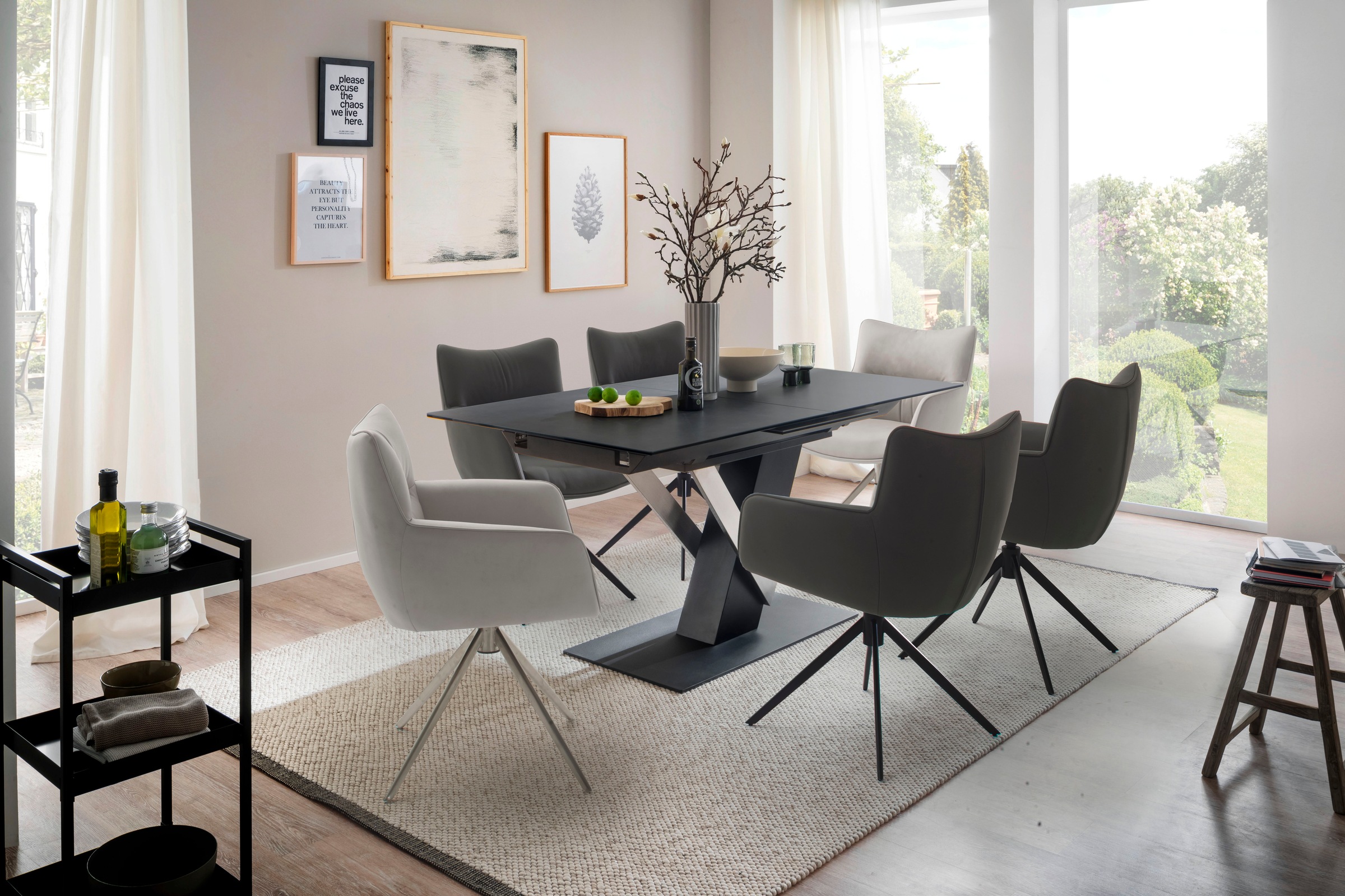 MCA furniture 4-Fußstuhl "LIMONE", (Set), 2 St., (Set, 2 Stck), 360 drehbar günstig online kaufen